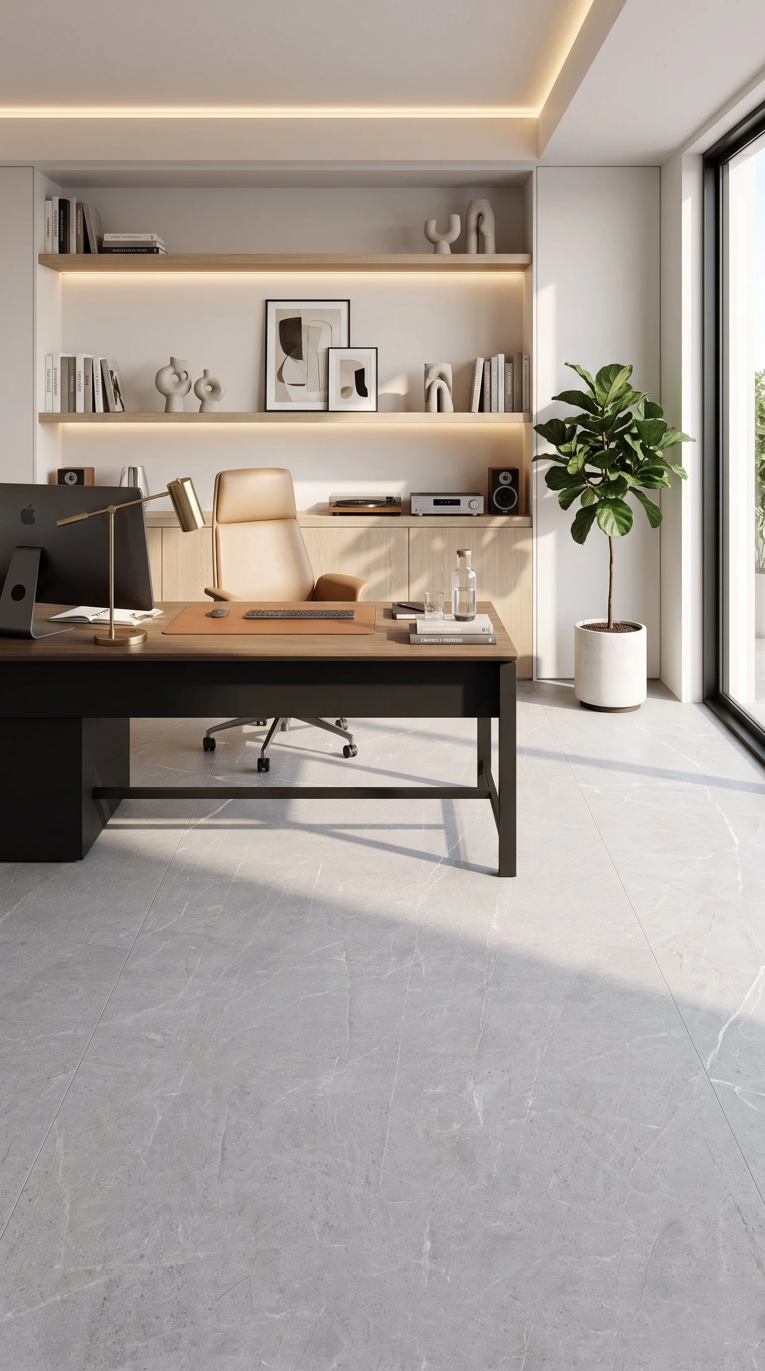 Pulpis Grey 4' x 9' Porcelain Slab | CIERO