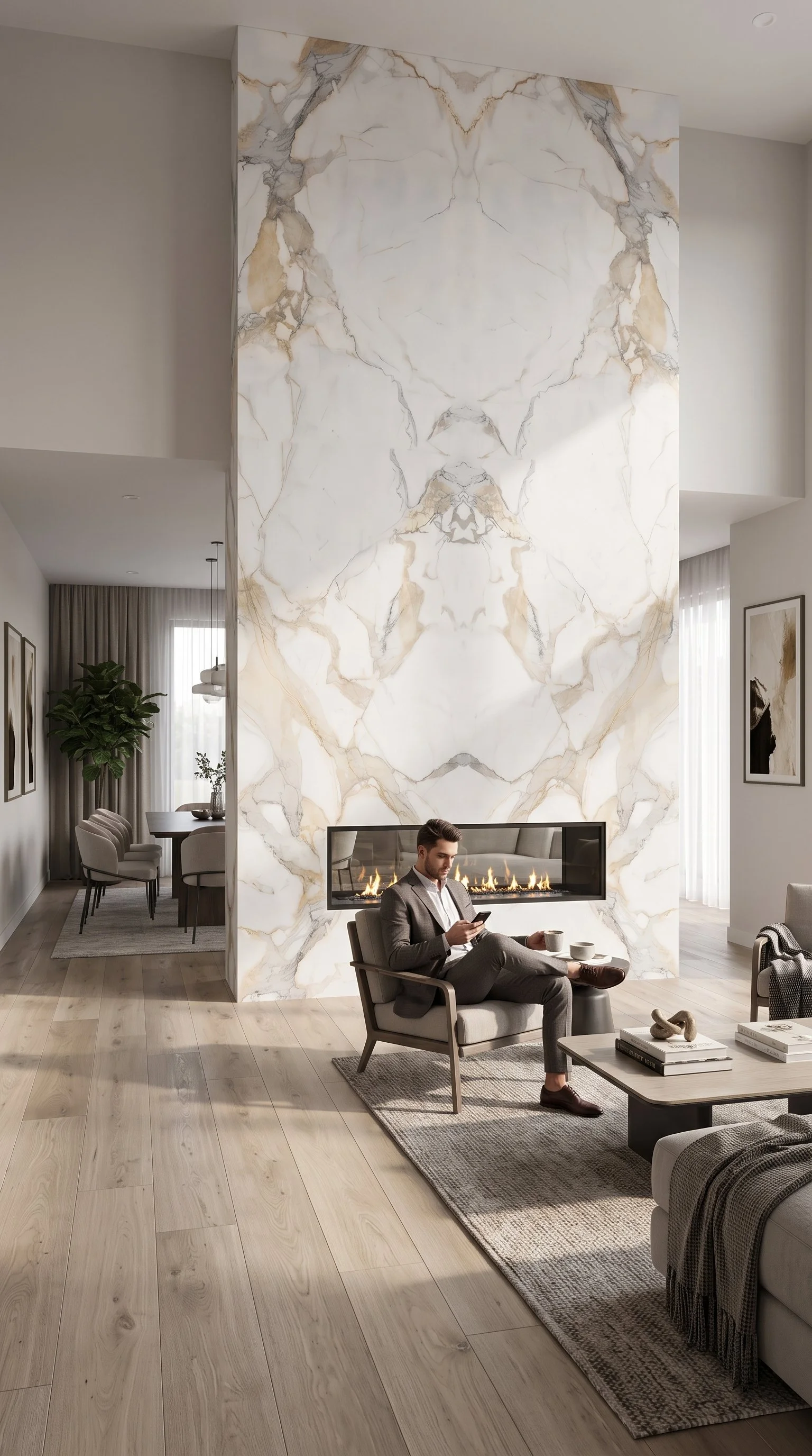 Gold Snow 5' x 10' Porcelain Slab | CIERO