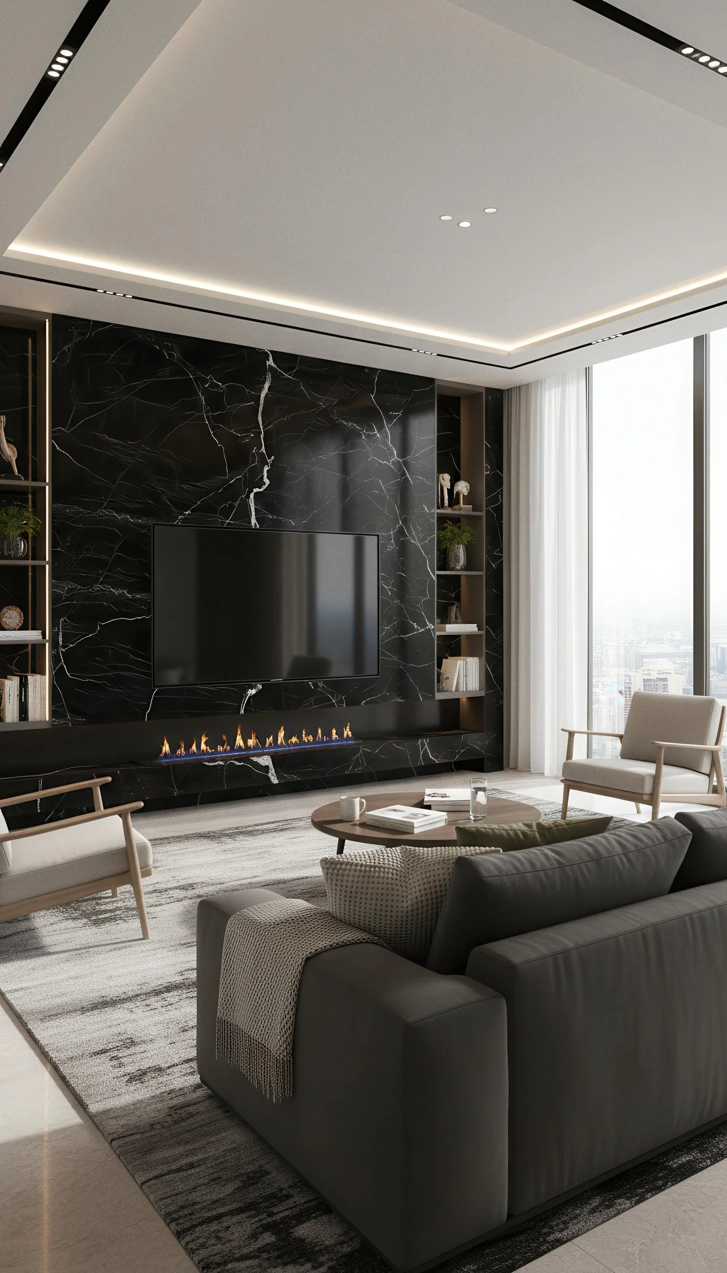 Ararat Lightning Black 4x9 & 5x10 Porcelain Slab | CIERO INC