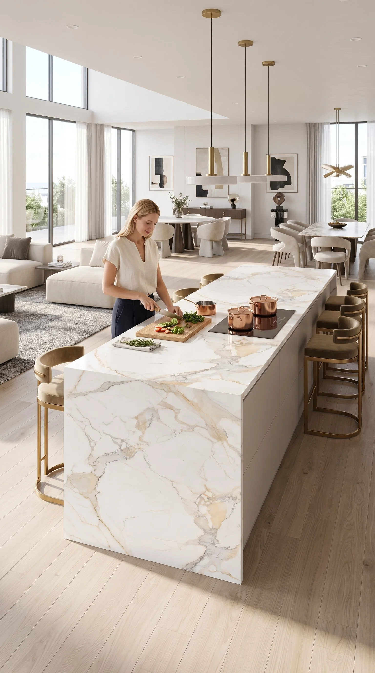 Gold Snow 5' x 10' Porcelain Slab | CIERO