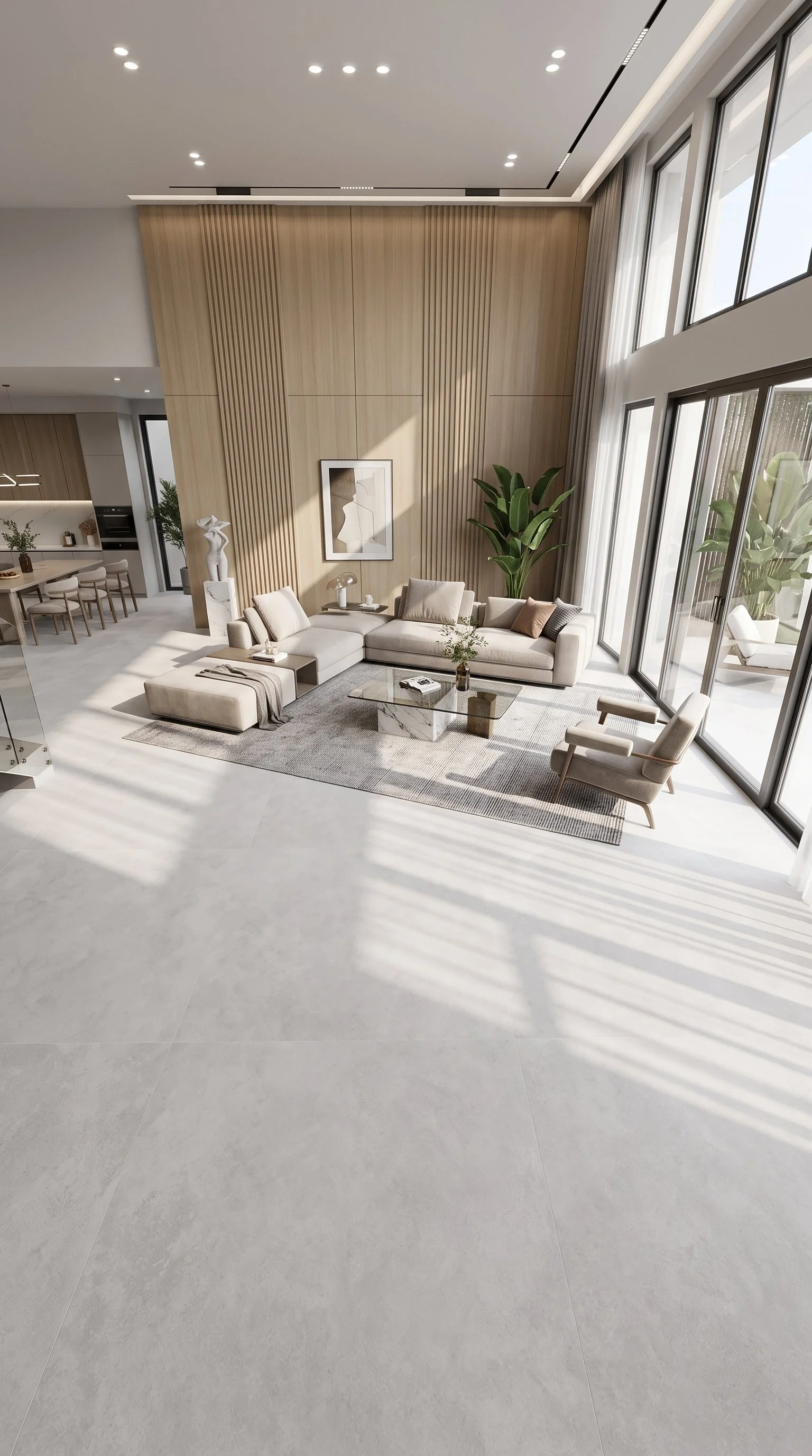 Limestone Bone 4' x 9' Porcelain Slab | CIERO