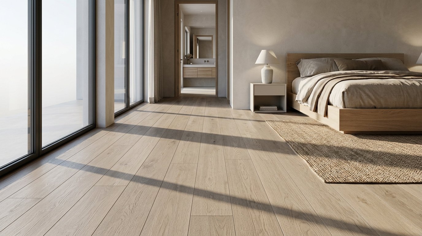 Modern Organic Architecture Bedroom With Warm Beige Tone Color Pallete | CIERO