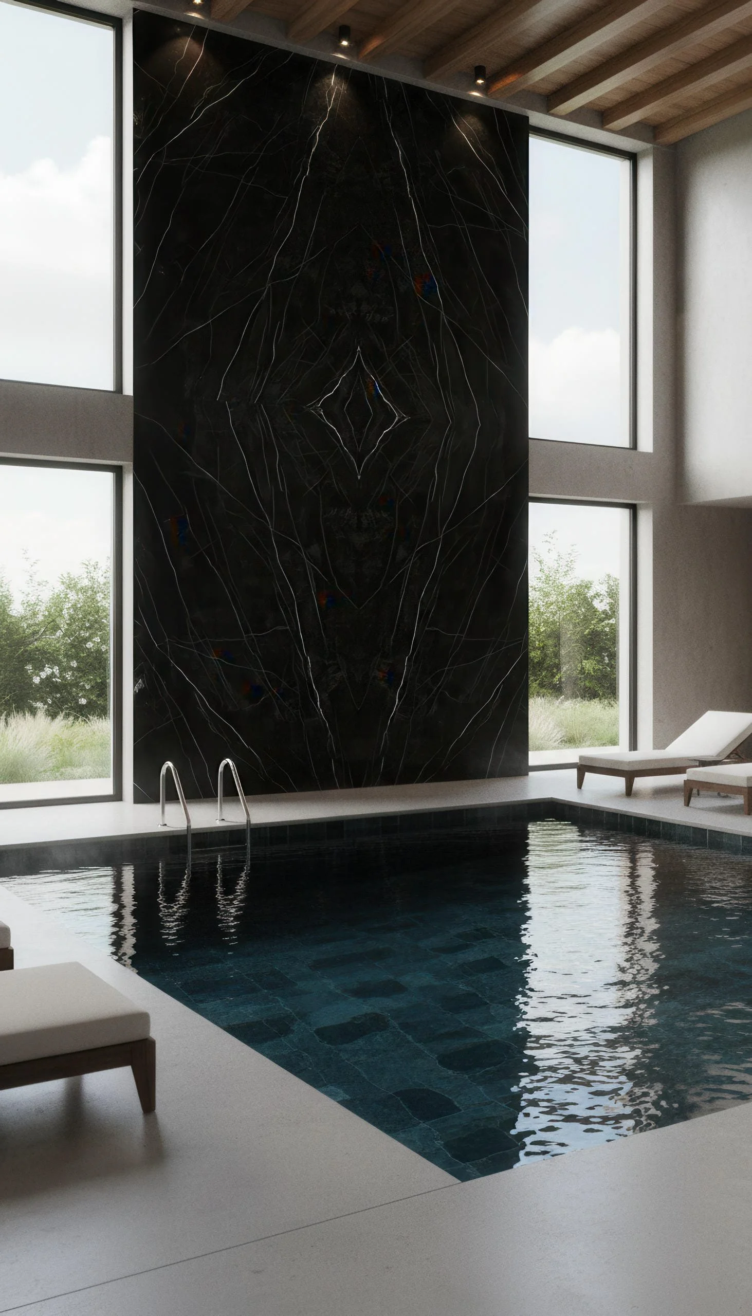 Nero Marquina 5x10 Porcelain Slab | CIERO INC