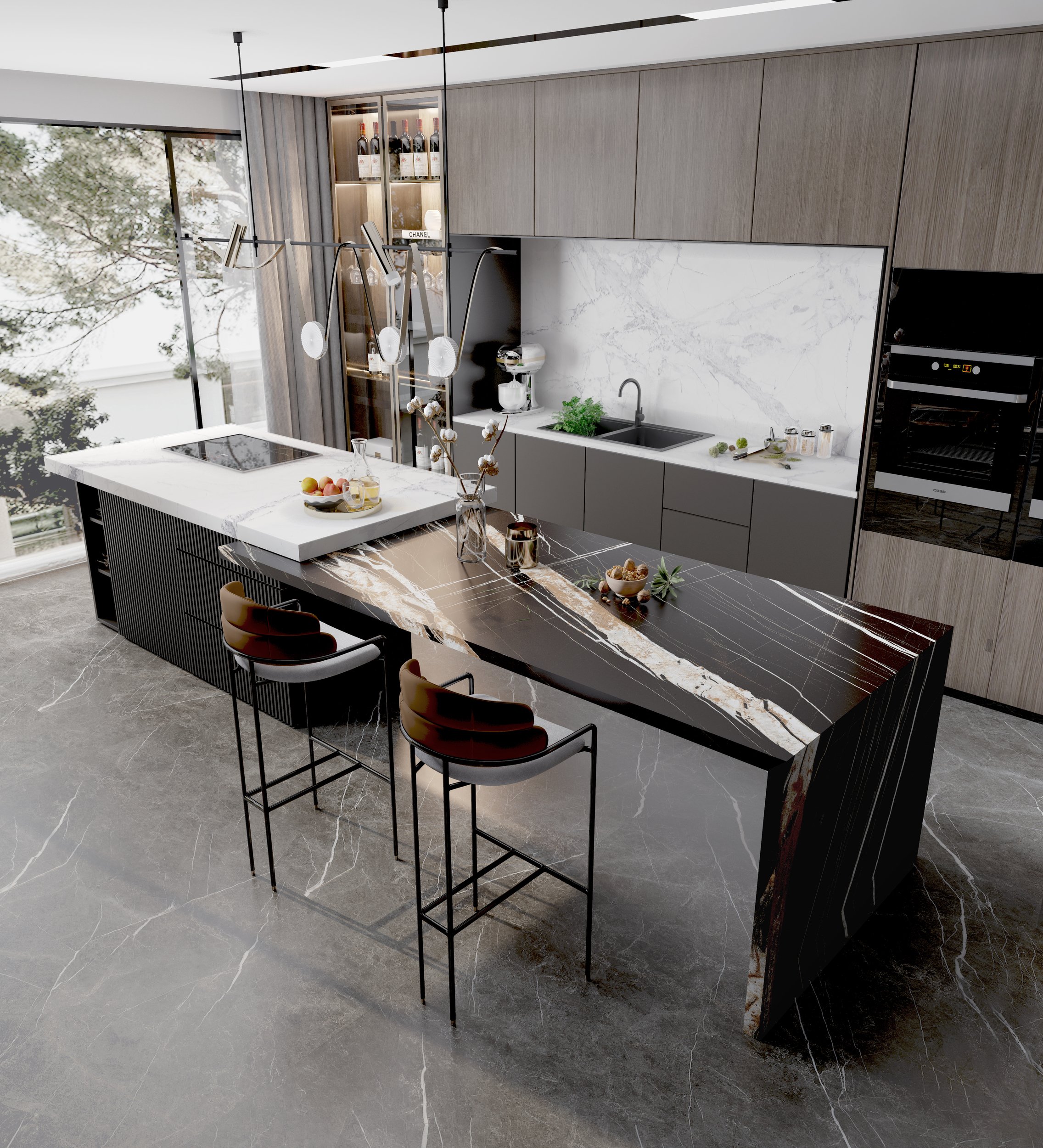 Roman Niello 5' x 10' Porcelain Slab | CIERO