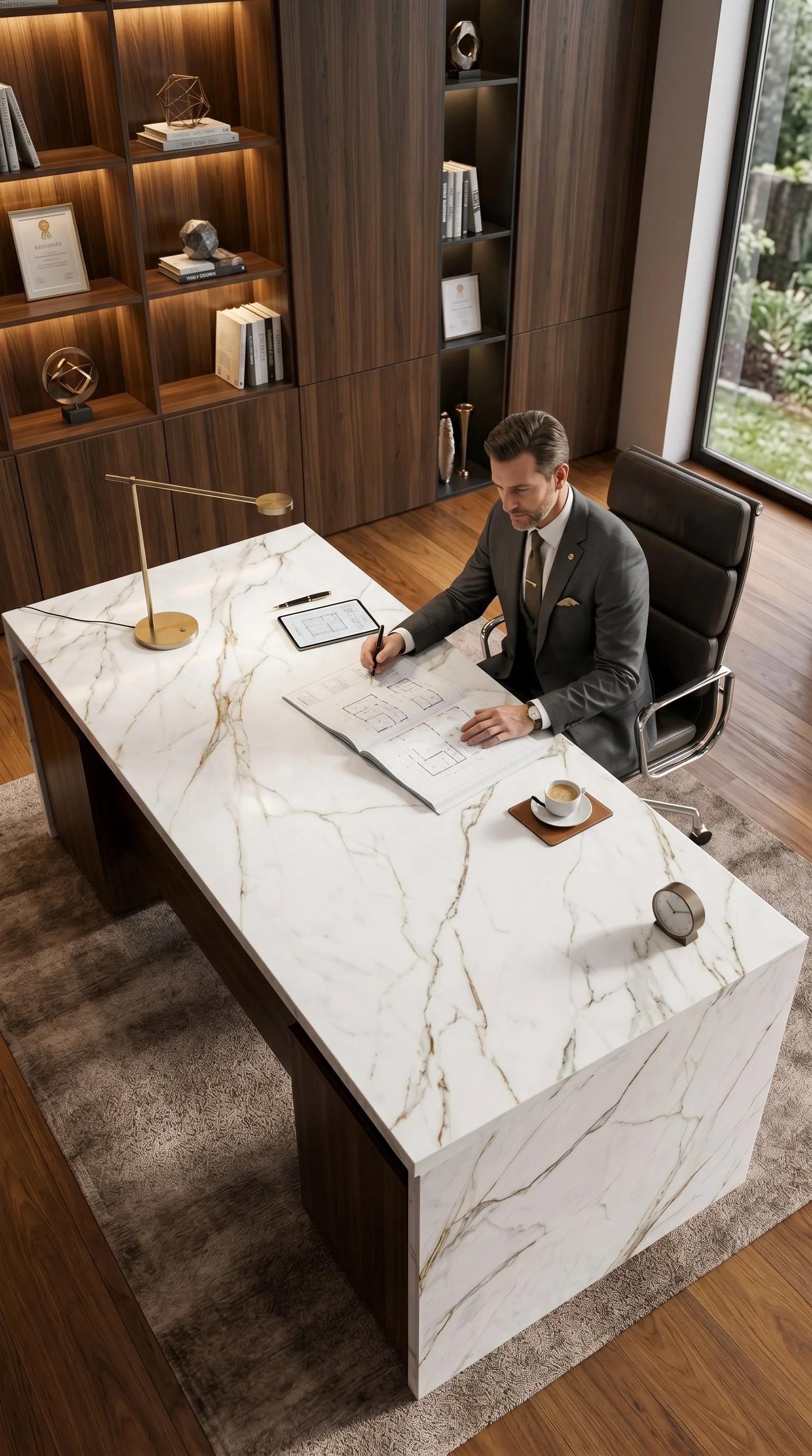 Carrara Gold 5' x 10' Porcelain Slab | CIERO