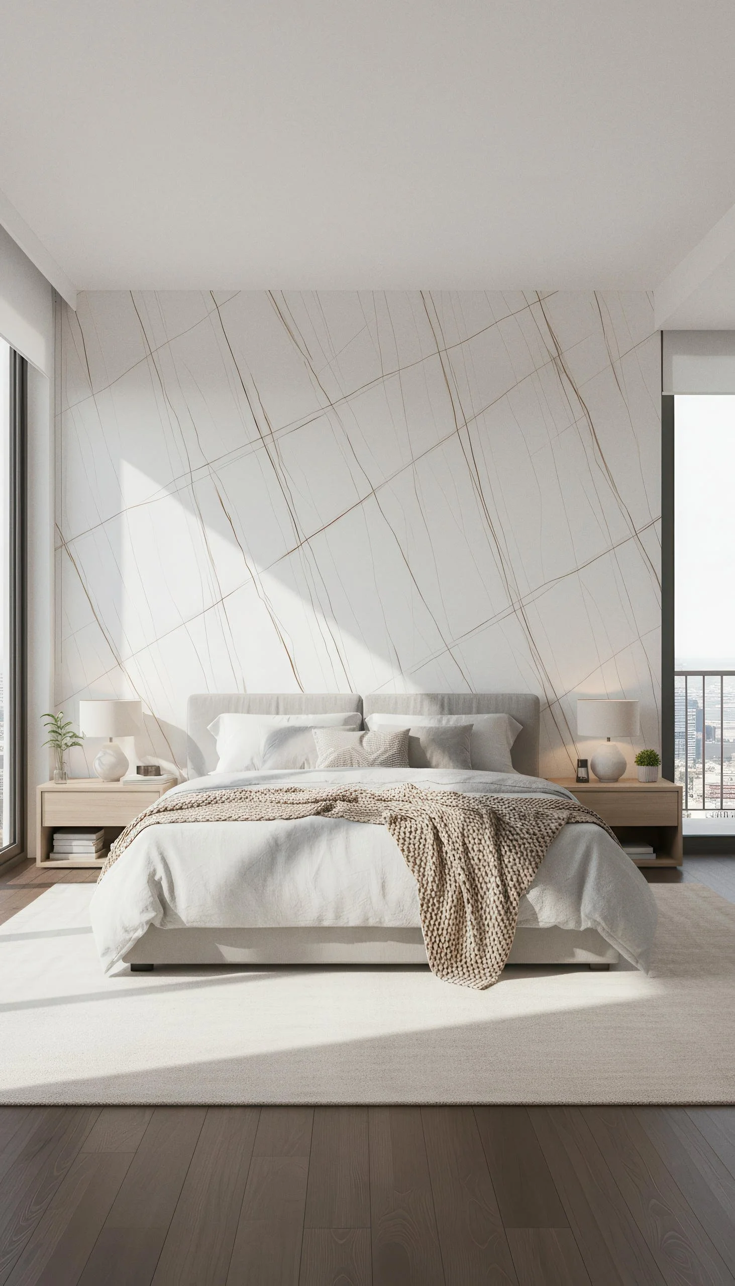 Laurent Gilded White Porcelain Slab 5x10 | CIERO INC