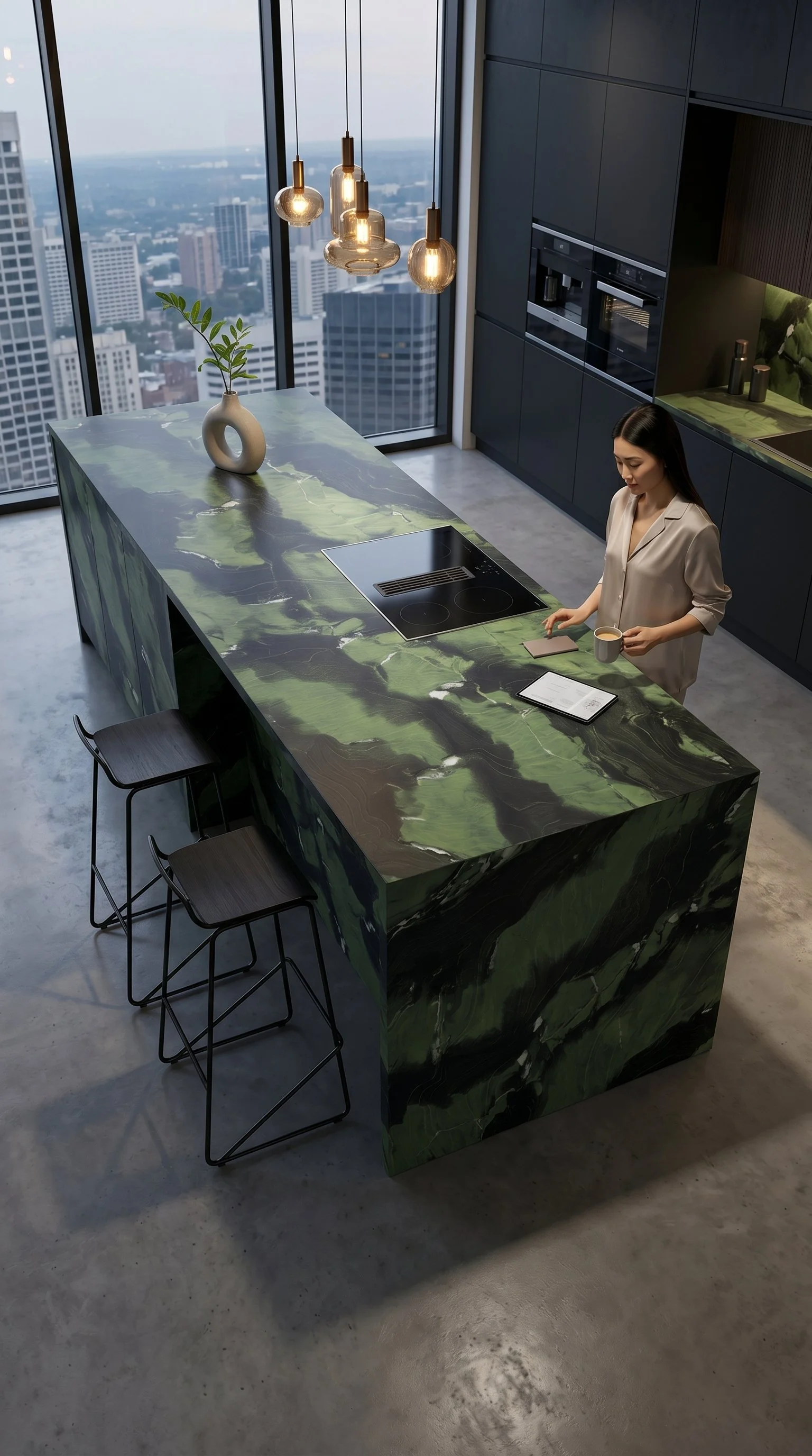 Avocado Green 5' x 10' Porcelain Slab | CIERO