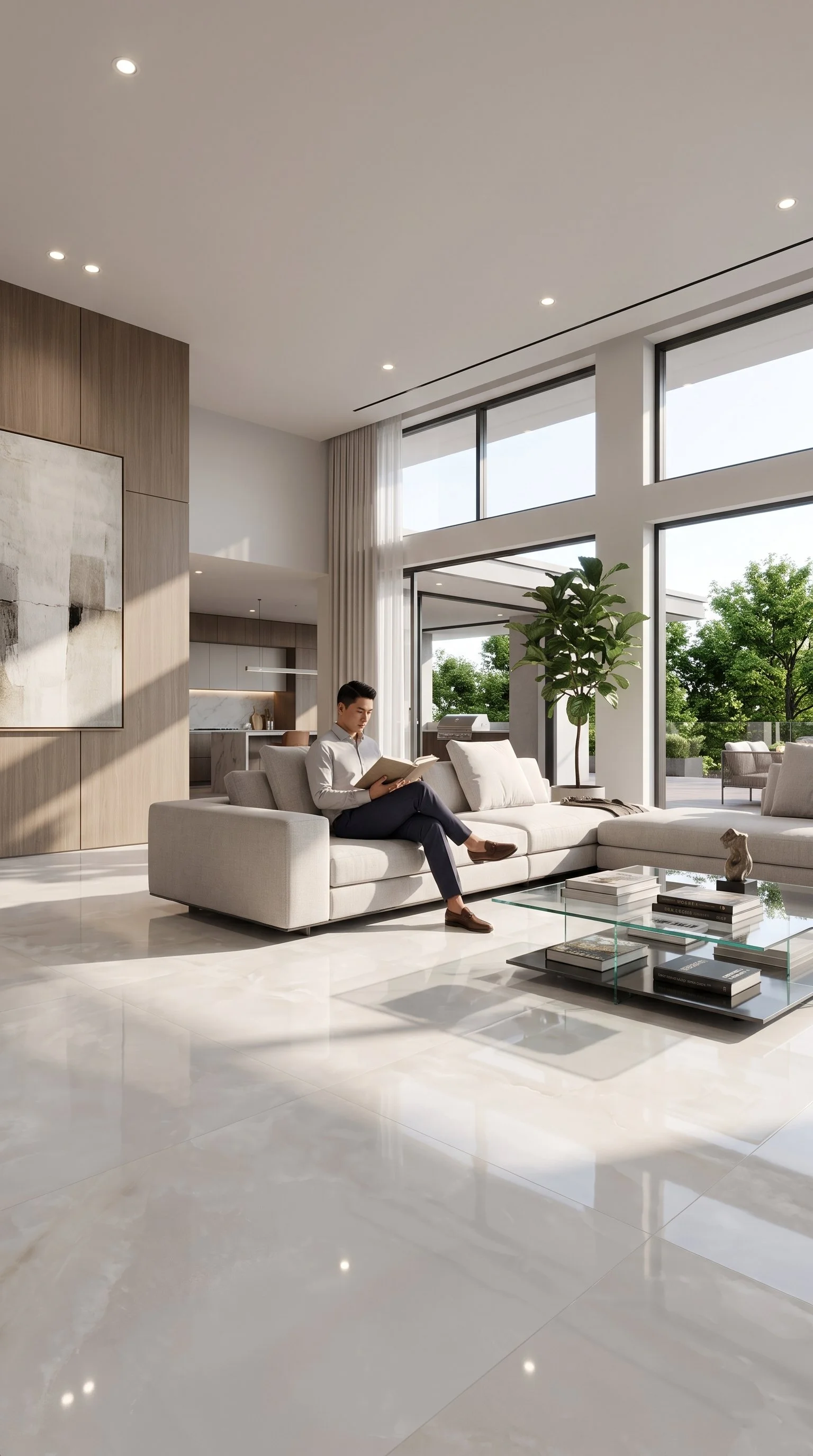Onyx White 4' x 8' Porcelain Slab | CIERO