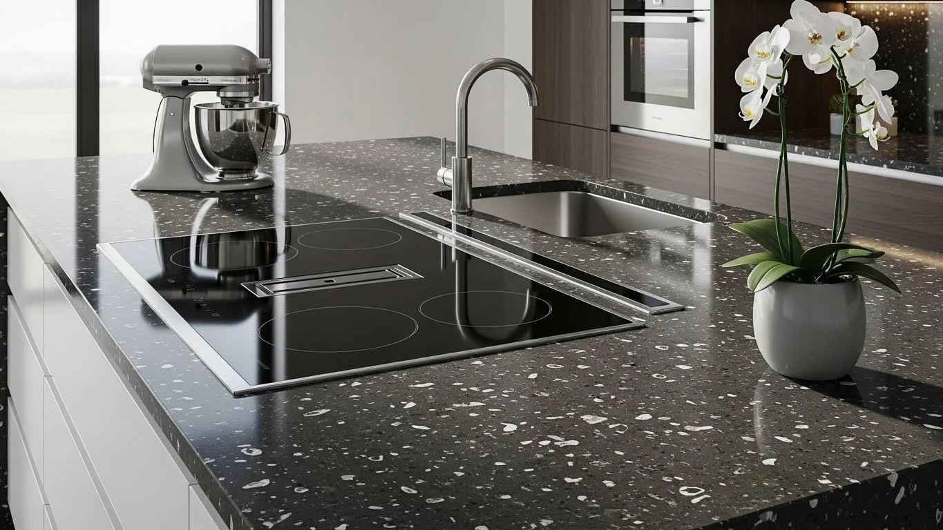 Kitchen Island Countertop Made From Quartz