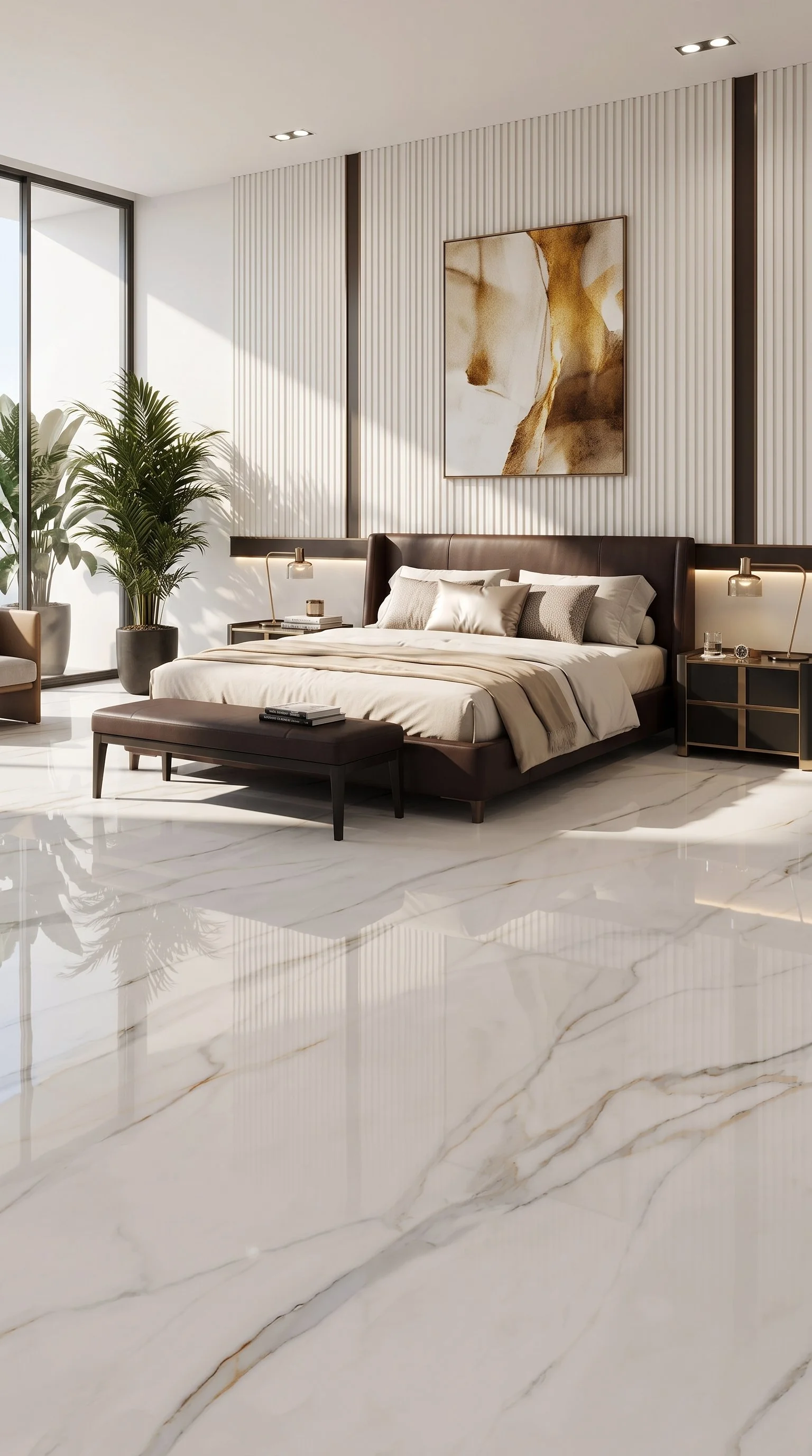 Karami White 4' x 10' Porcelain Slab | CIERO
