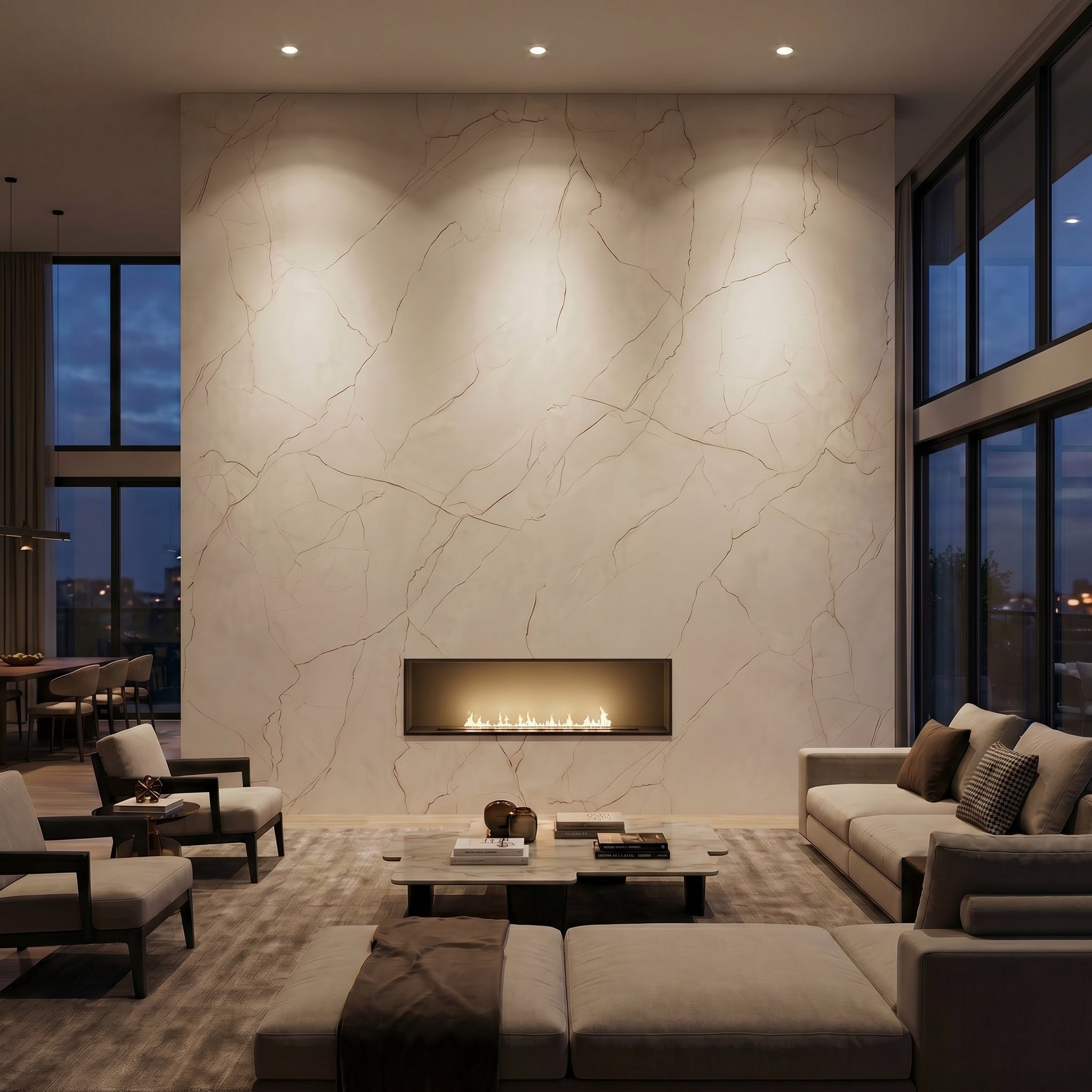Lightning Beige 5' x 10' Porcelain Slab | CIERO