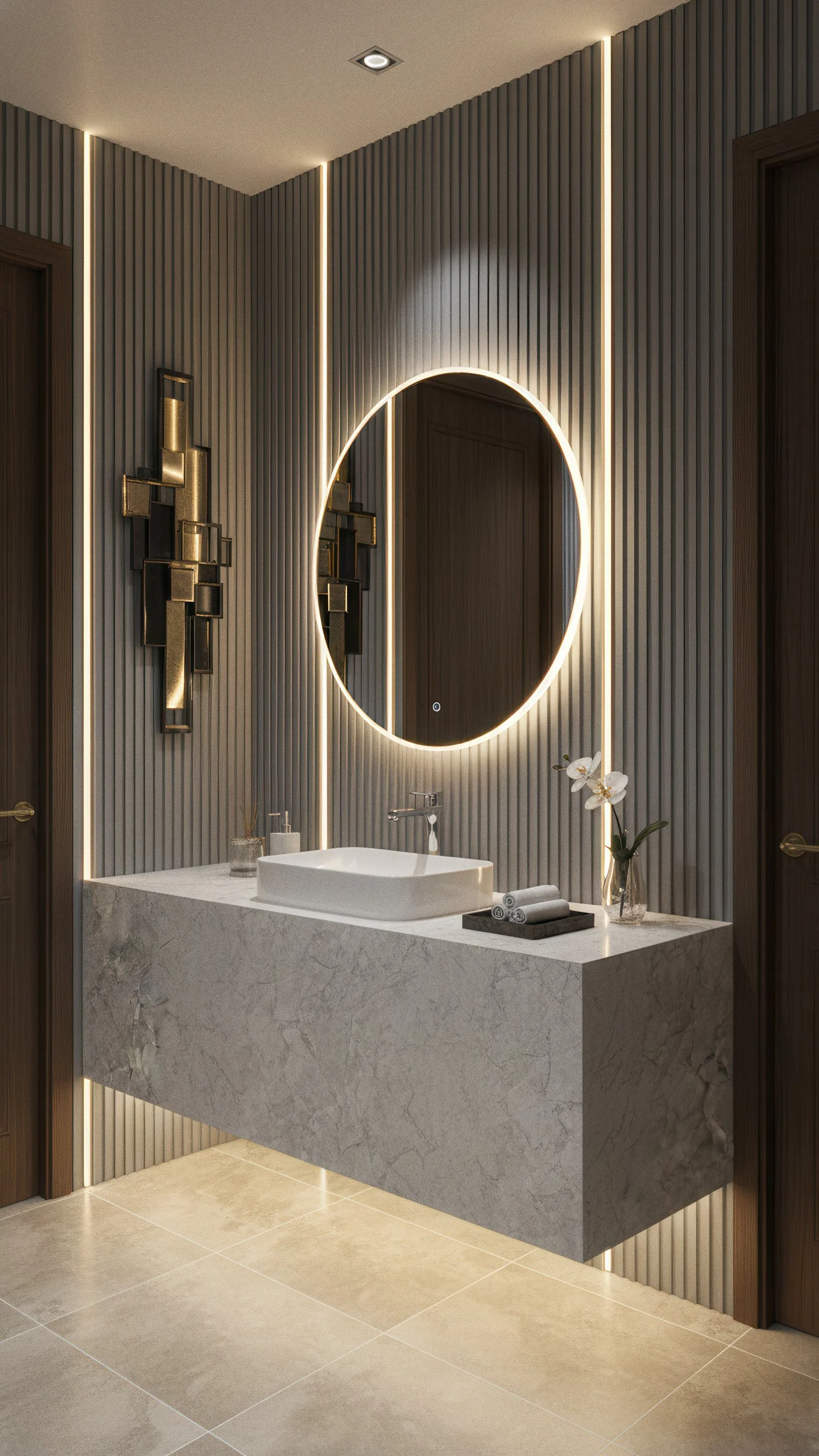 SUPER WHITE PORCELAIN SLAB 5X10 RENDER | CIERO INC