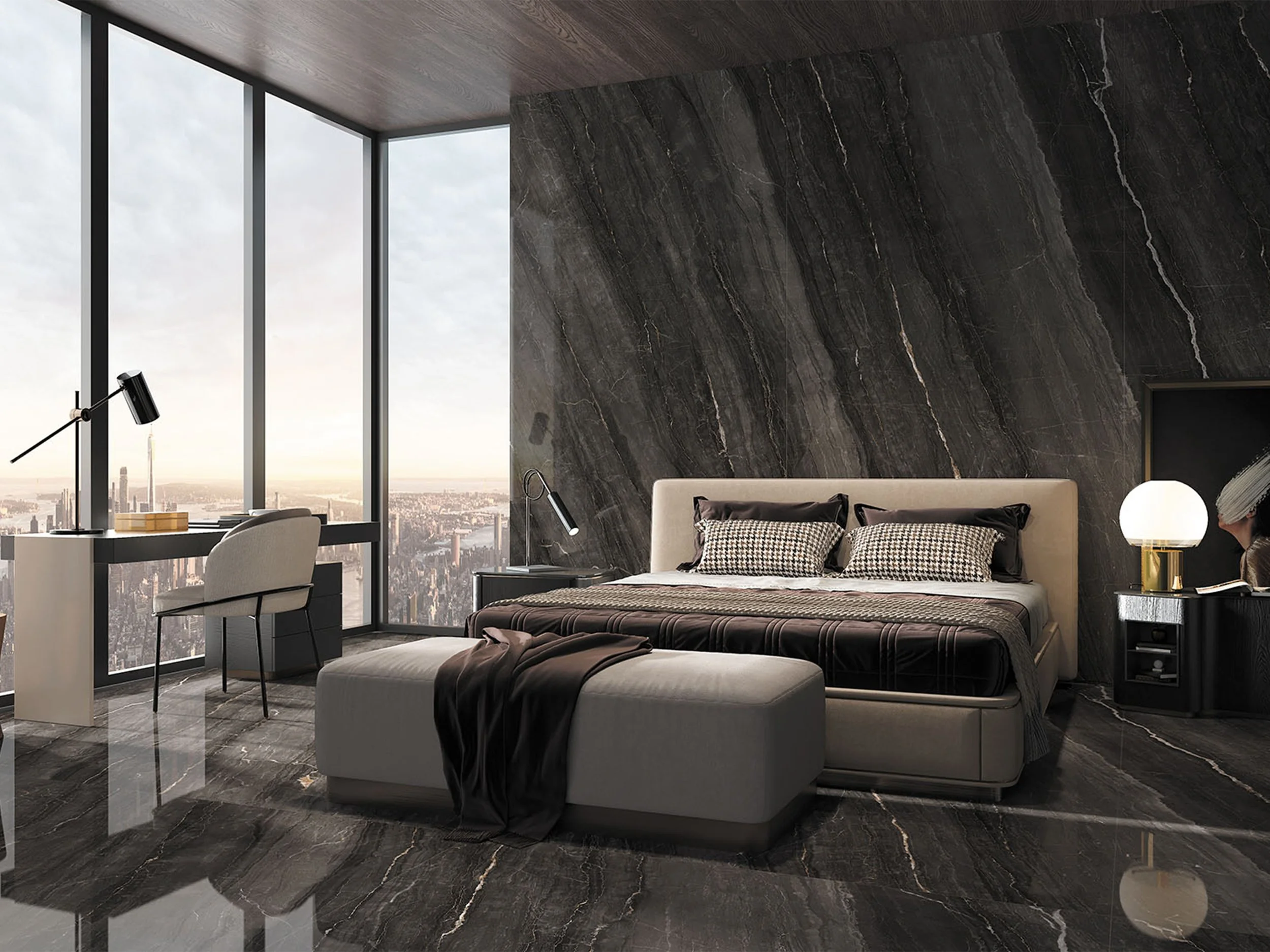 Volcanic Basalt 5' x 10' Porcelain Slab | CIERO
