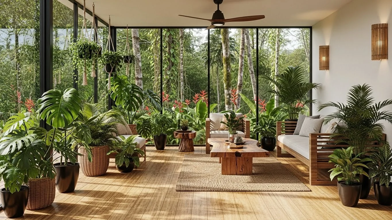 modern bungalow Cottage in the jungle