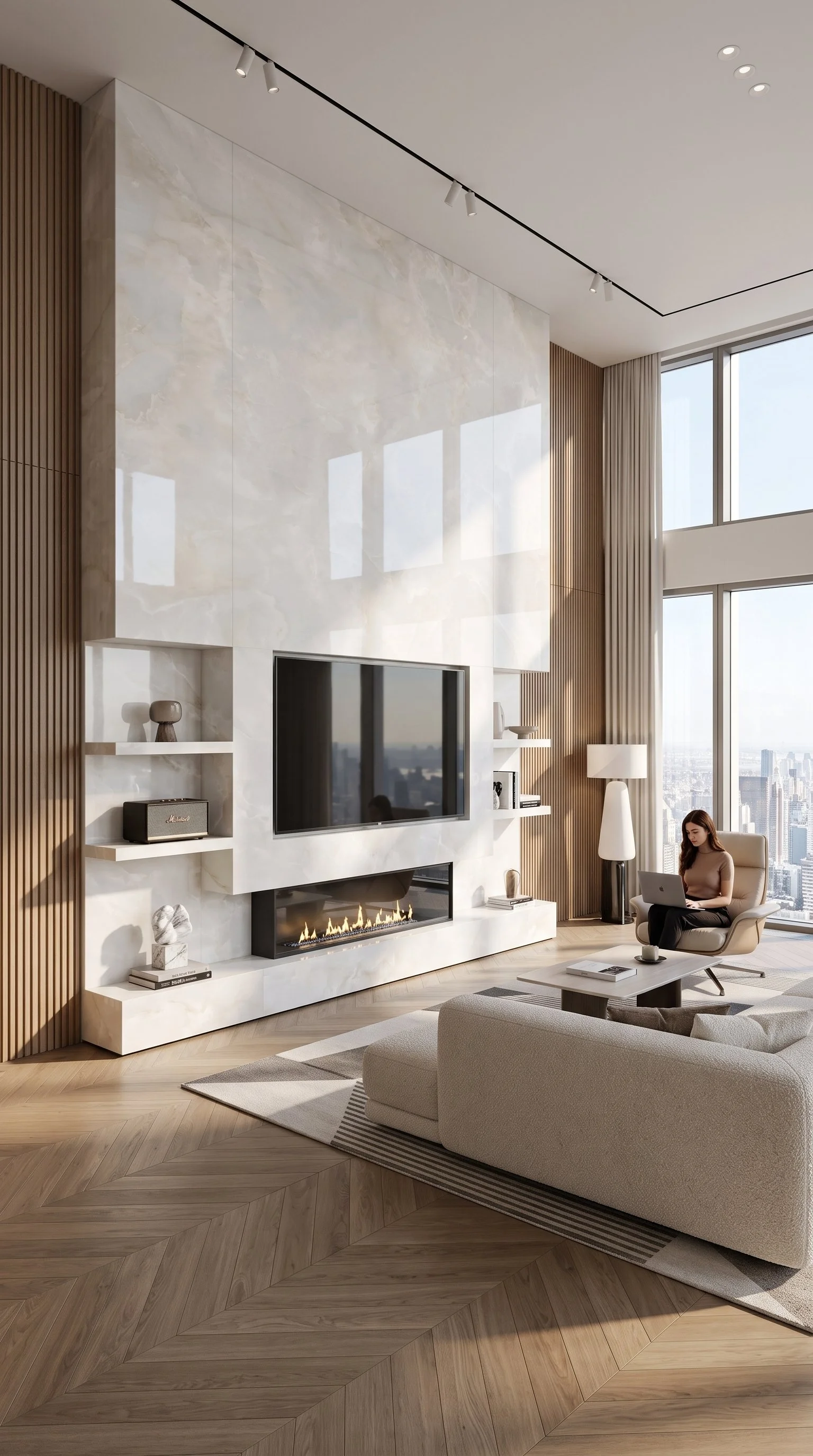 White Onyx 5' x 10' Porcelain Slab | CIERO