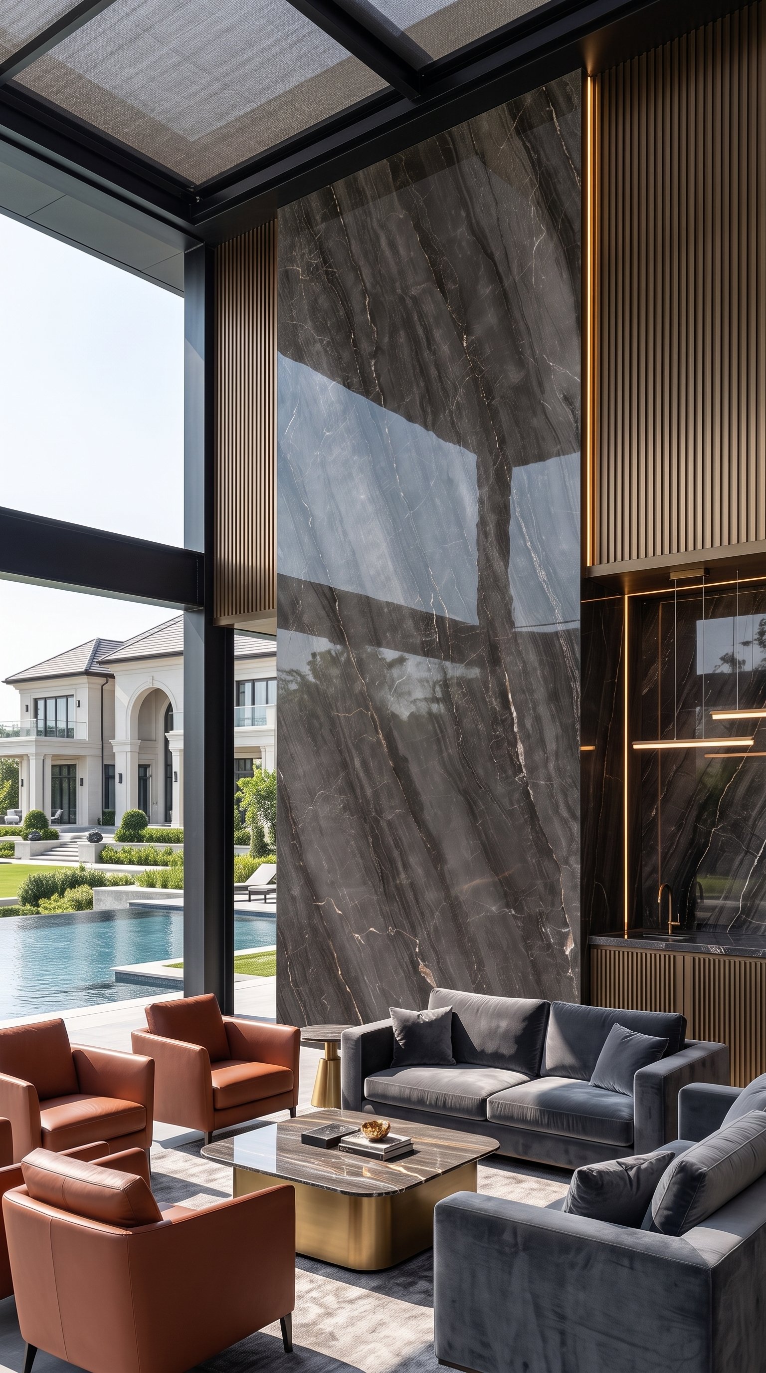 Volcanic Basalt 5' x 10' Porcelain Slab | CIERO