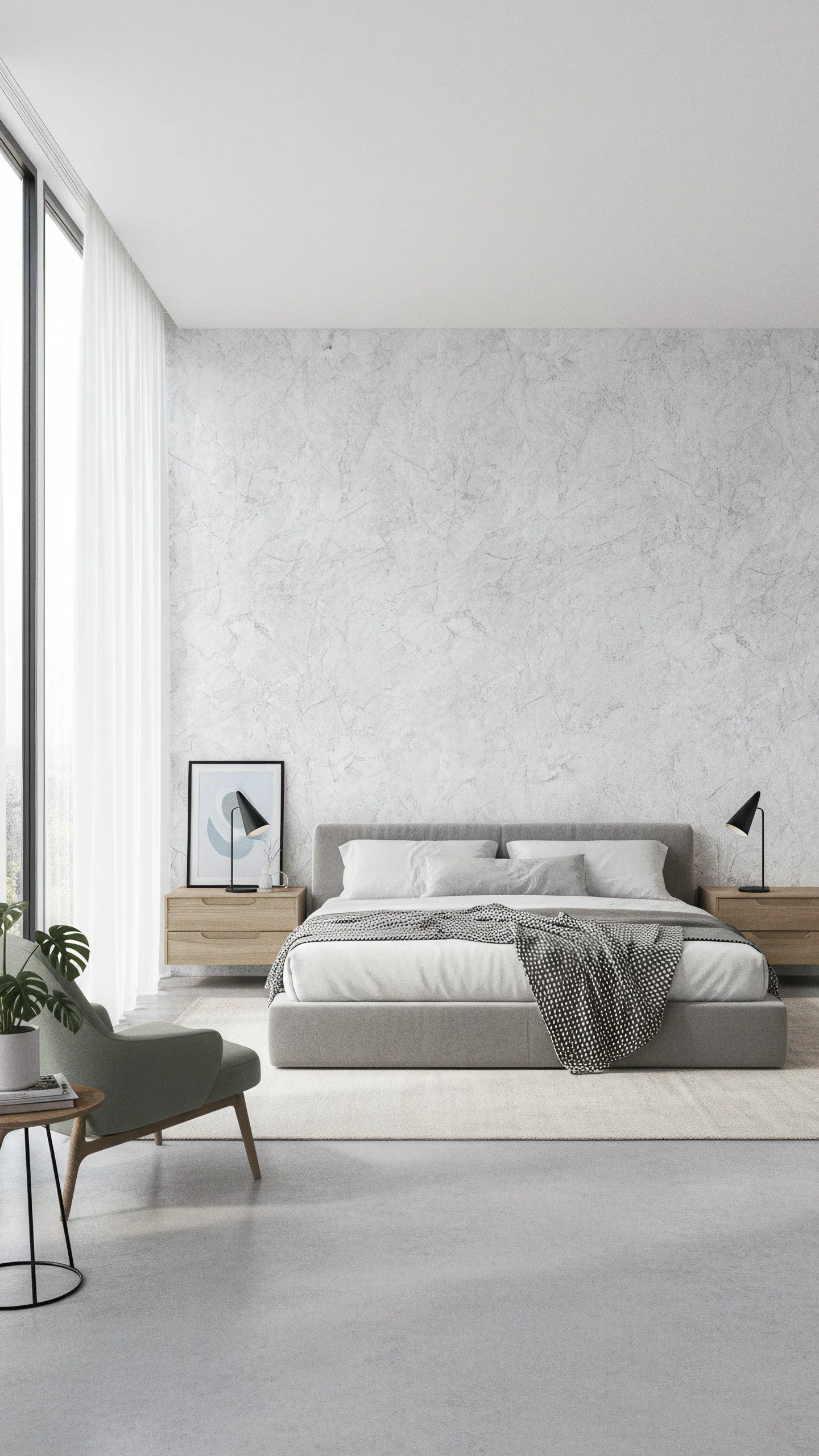 SUPER WHITE PORCELAIN SLAB 5X10 RENDER | CIERO INC