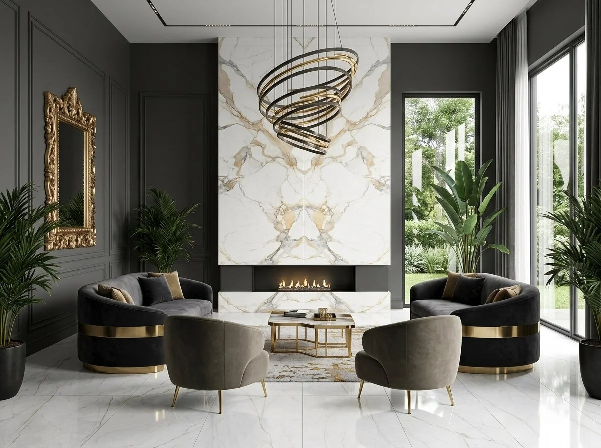 Gold Snow 5' x 10' Porcelain Slab | CIERO