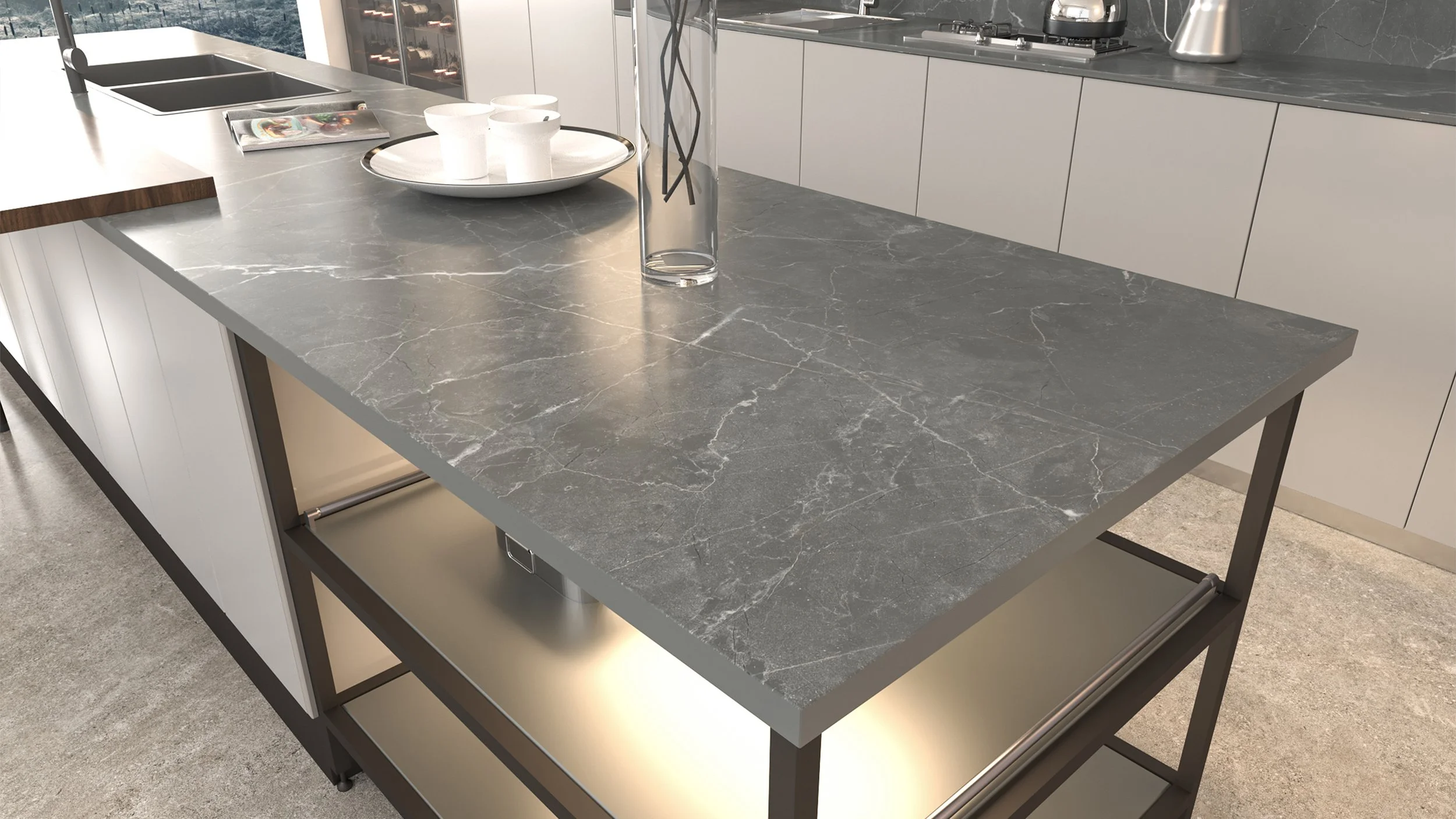 Bosnia Grey 5' x 10' Porcelain Slab | CIERO