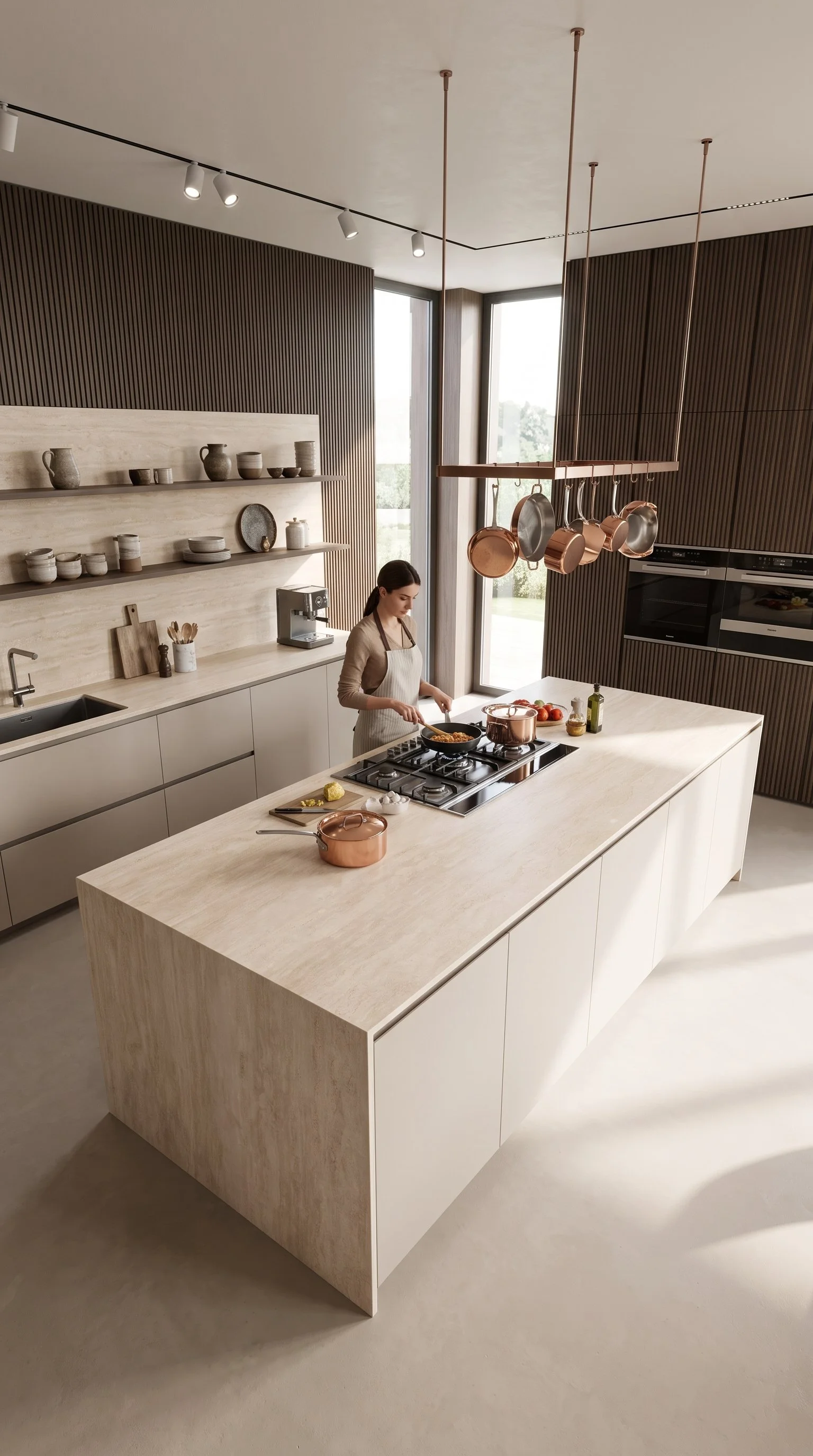 Classic Travertino 5' x 10' Porcelain Slab | CIERO