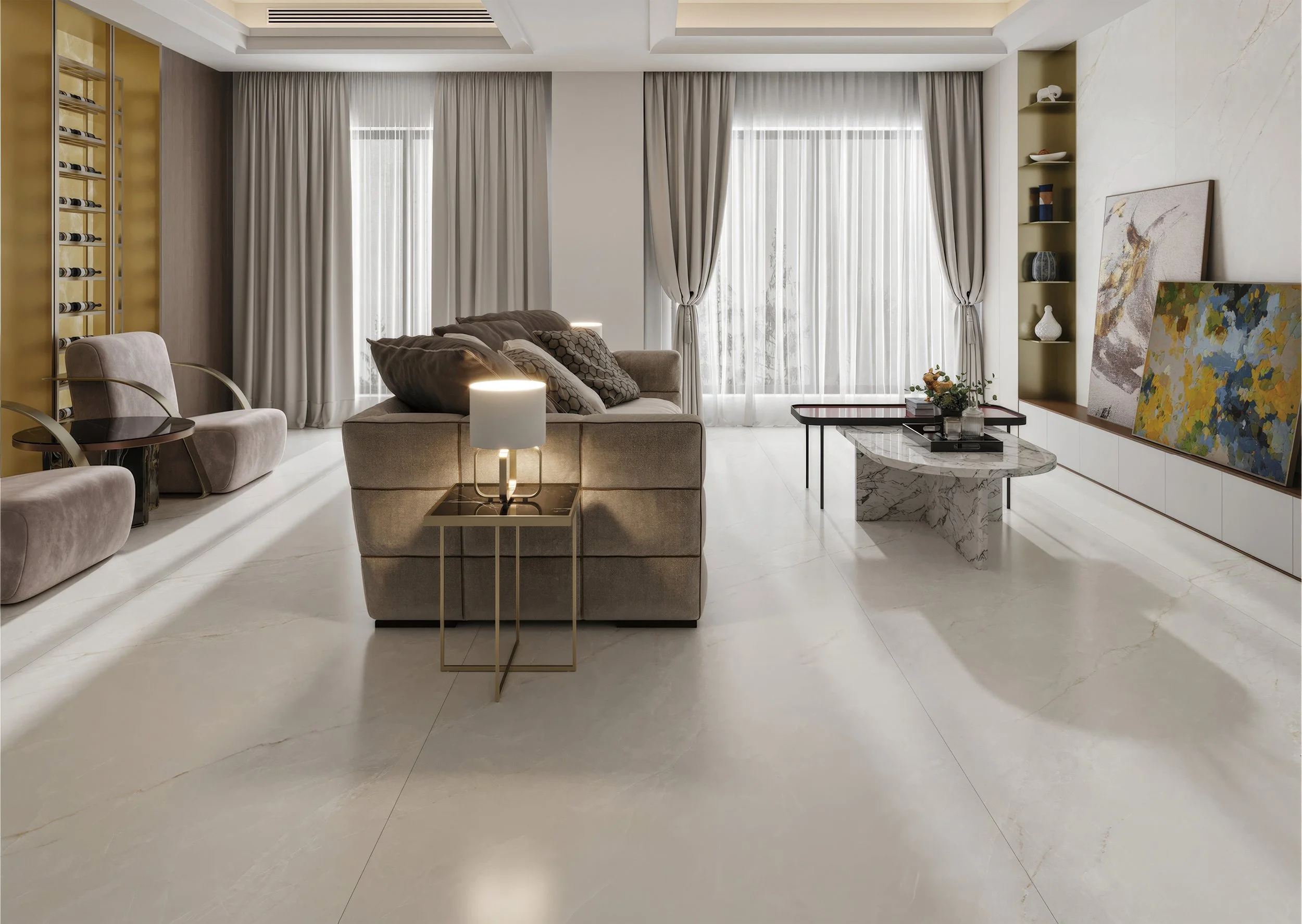 White Jade 4' x 9' Porcelain Slab | CIERO