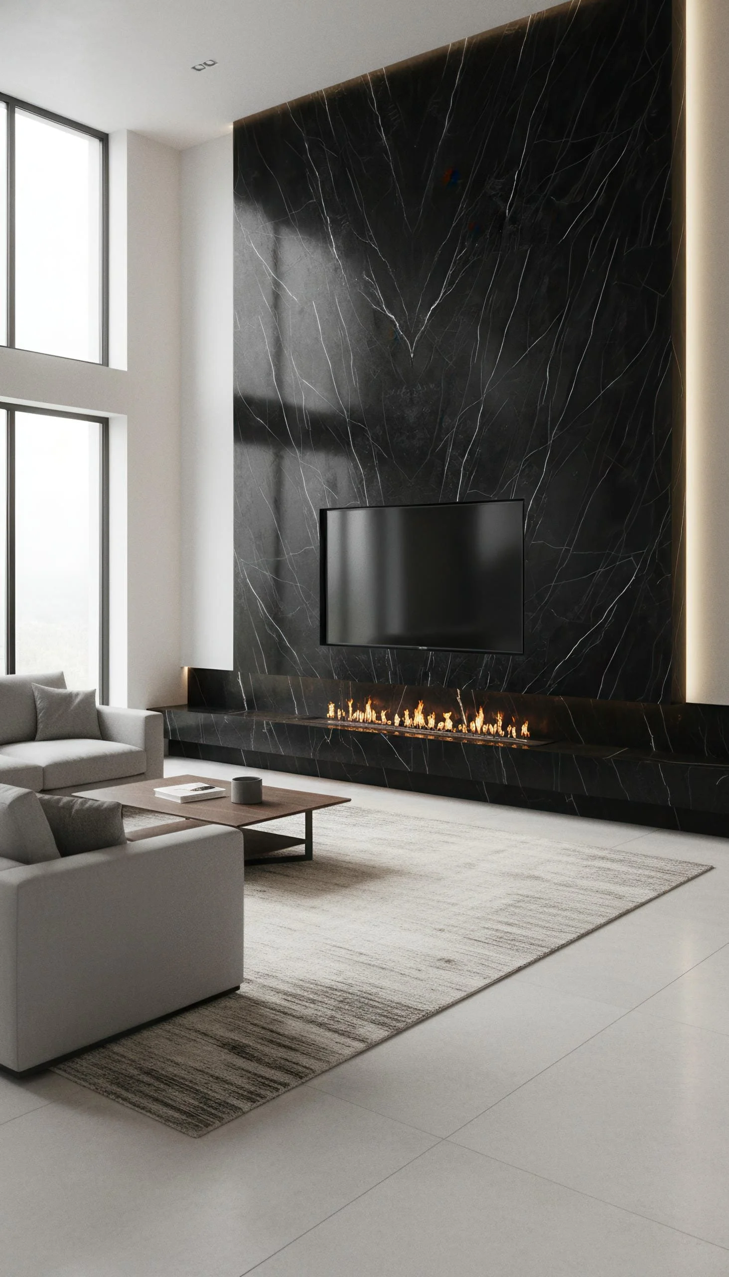 Nero Marquina 5x10 Porcelain Slab | CIERO INC