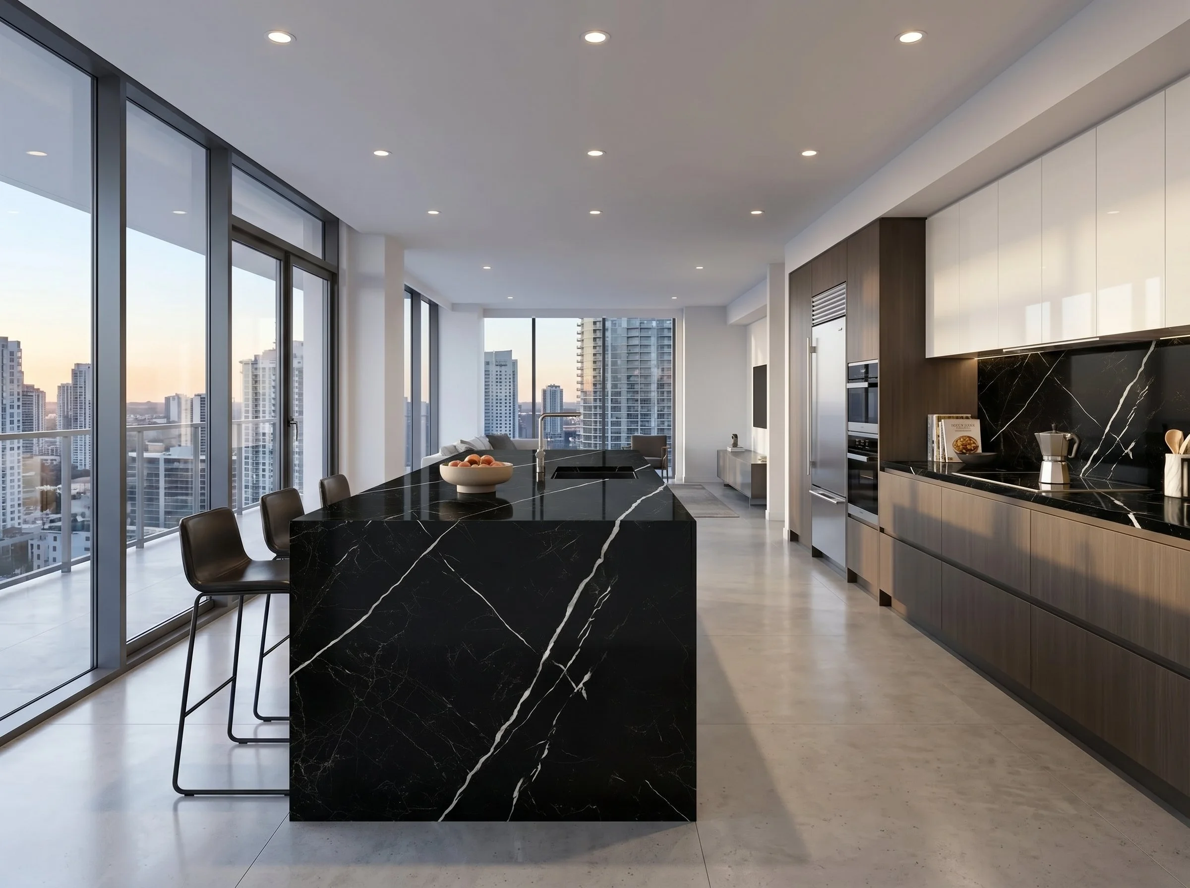 Bulgaria Black 5' x 10' Porcelain Slab | CIERO