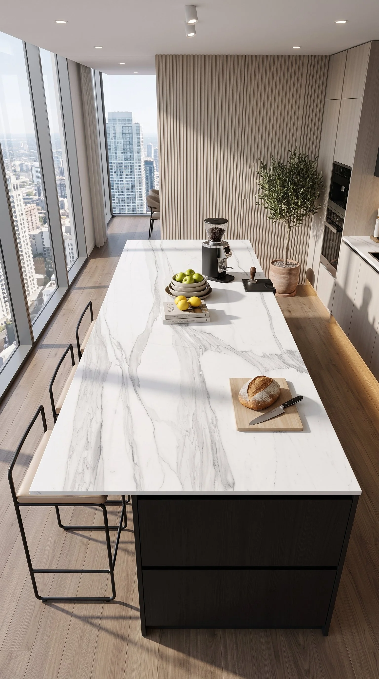Tuscany White 5' x 10' Porcelain Slab | CIERO