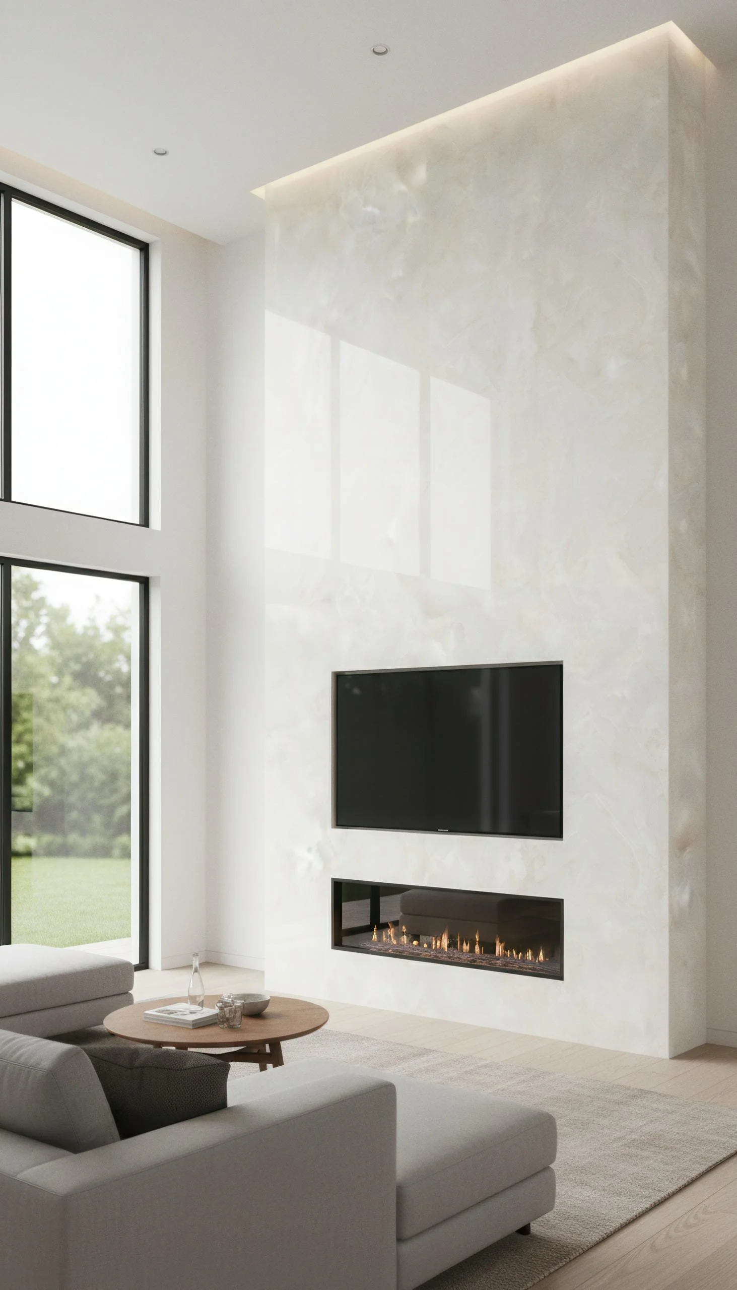 White Onyx 5x10 Porcelain Slab | CIERO