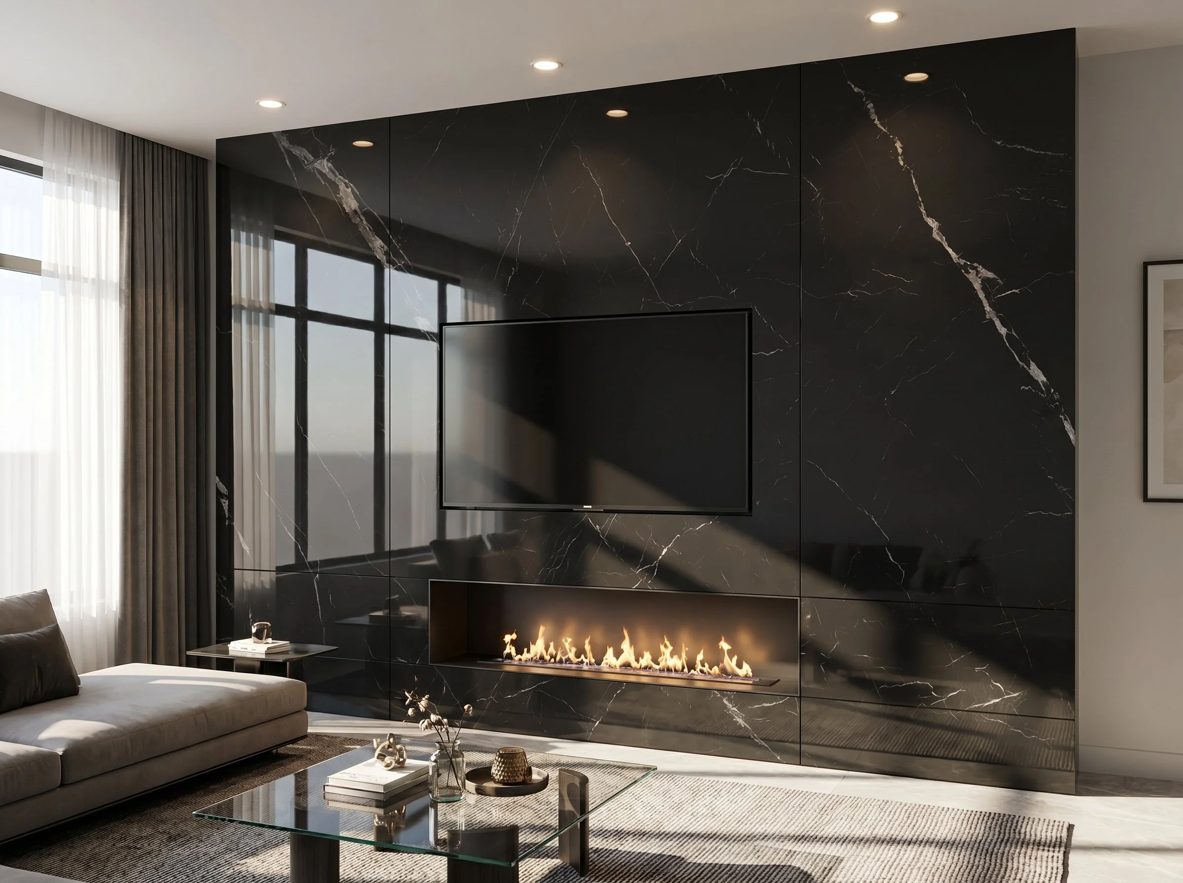 Macedonian Black 4' x 8' Porcelain Slab | CIERO