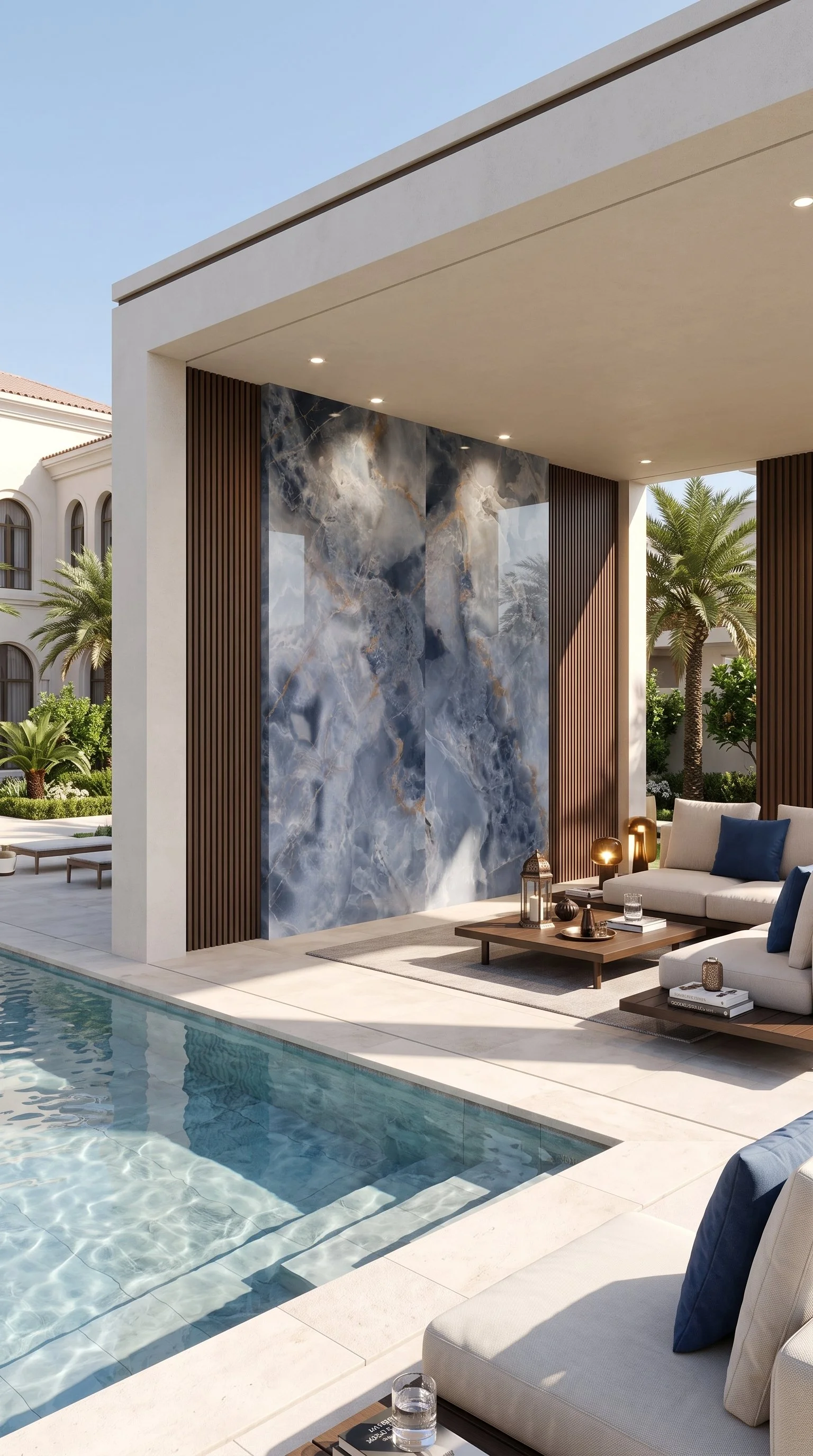 Onyx Neptune (Blue) 4' x 10' Porcelain Slab | CIERO