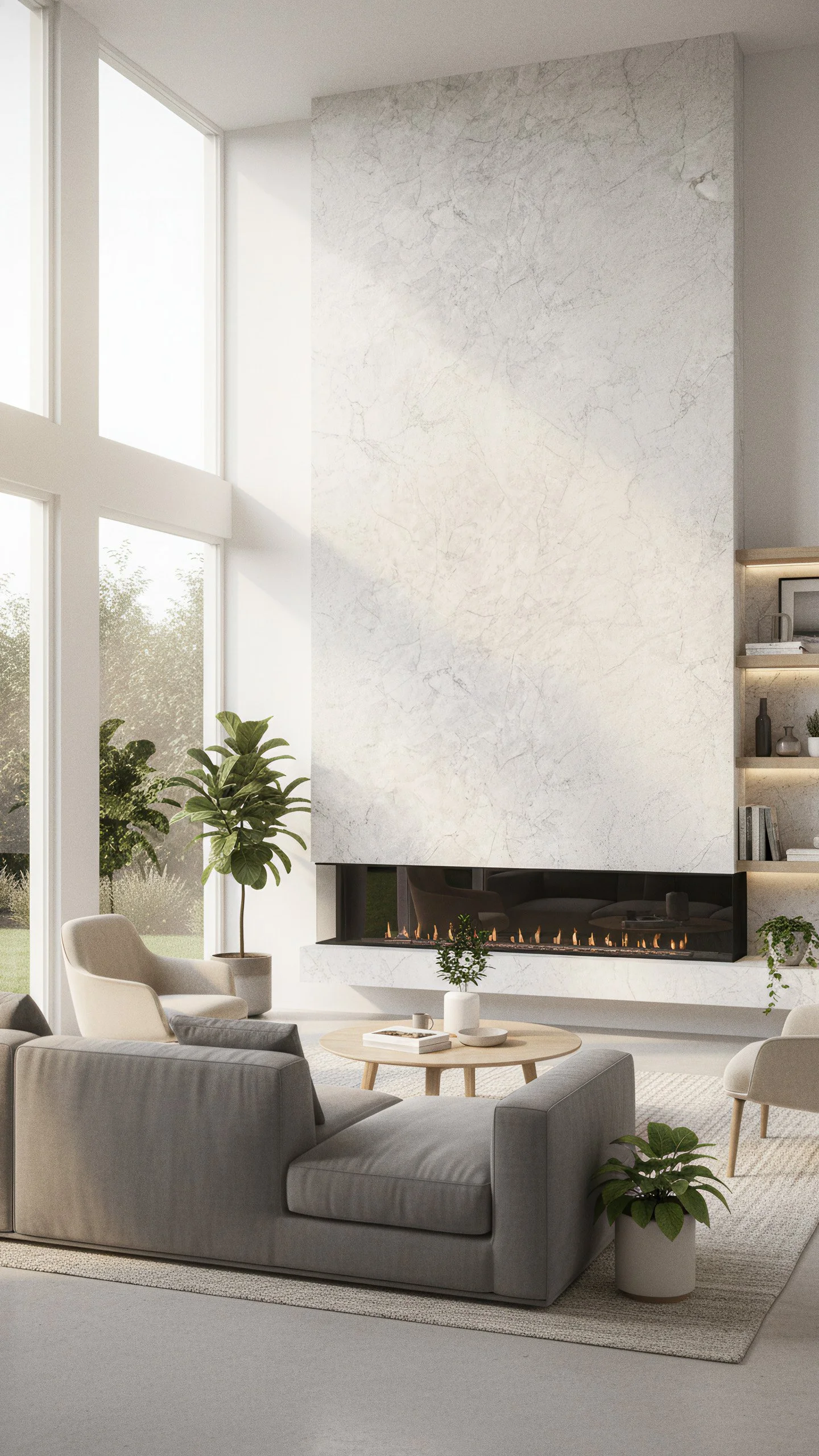 SUPER WHITE PORCELAIN SLAB 5X10 RENDER | CIERO INC