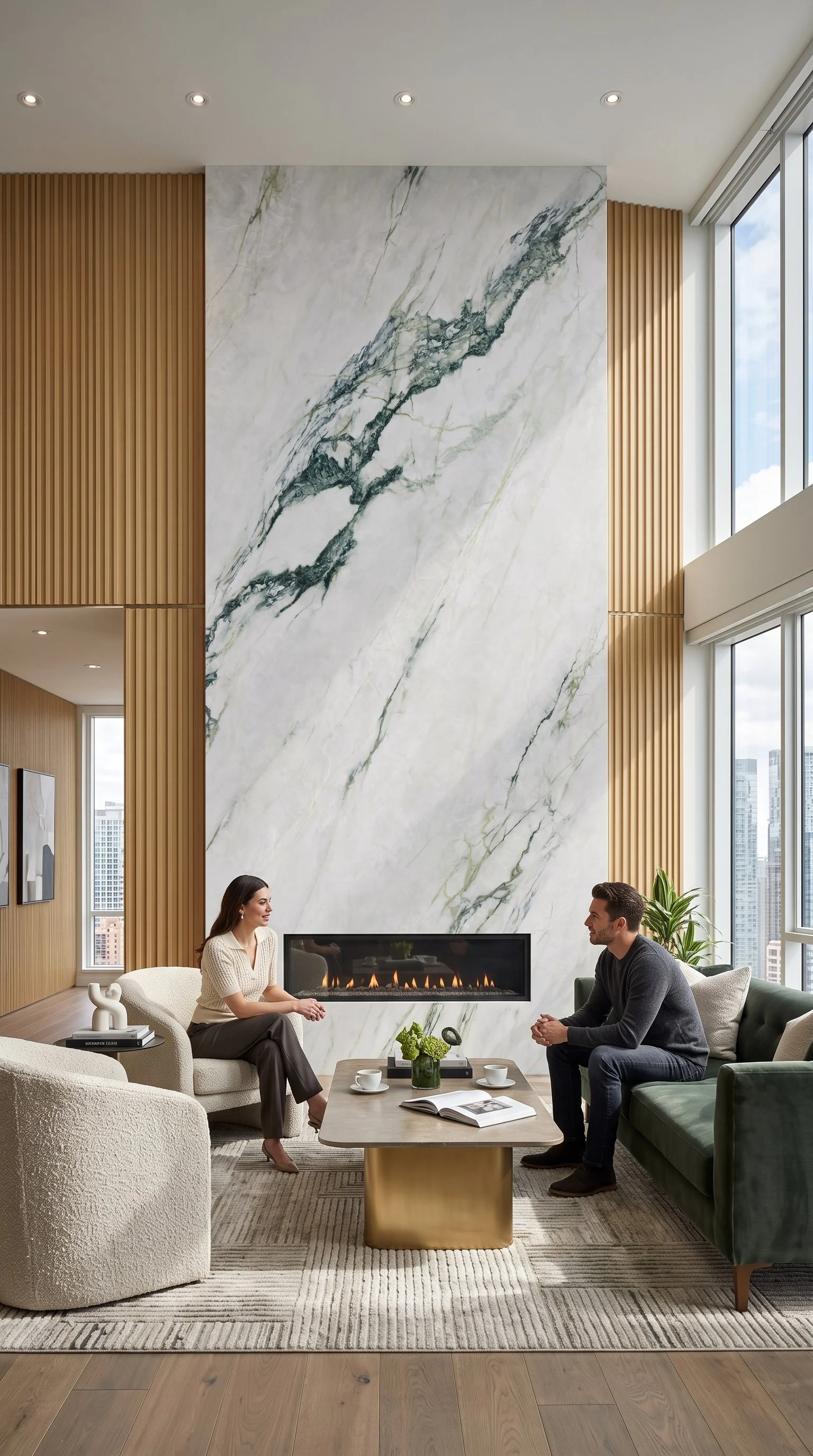 Calacatta Verde 5' x 10' Porcelain Slab | CIERO