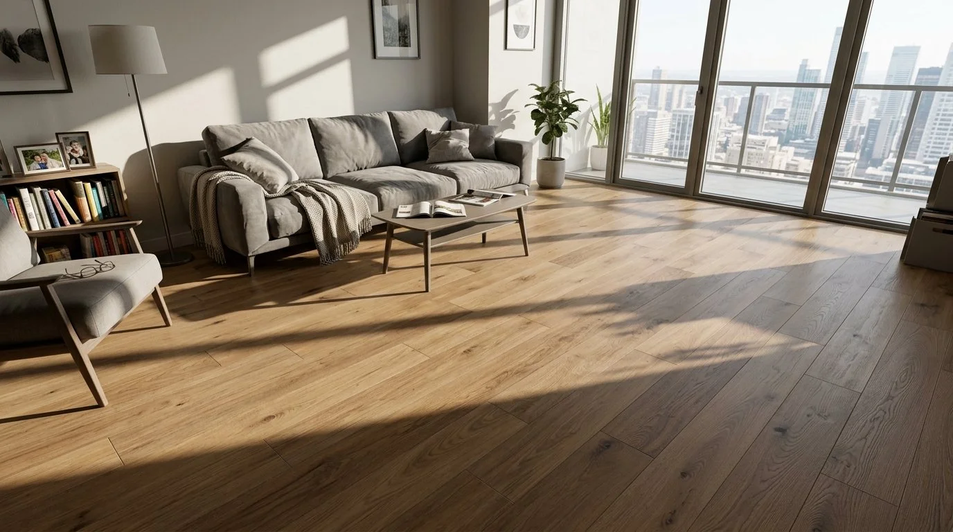 Modern Residential Highrise With Amber Tone Engineered Wood Flooring | CIERO
