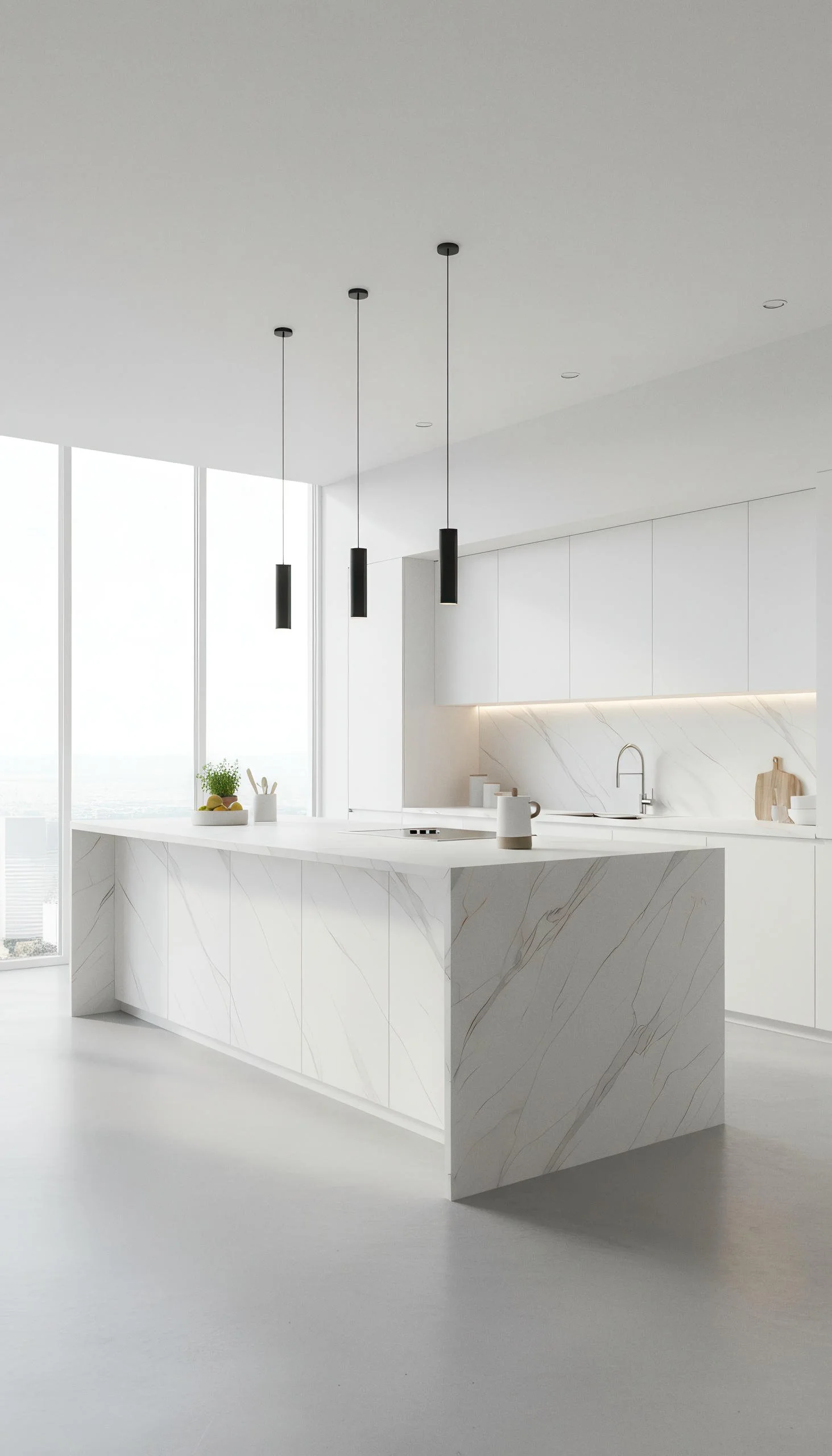 Karami White 4x10 Porcelain Slab | CIERO