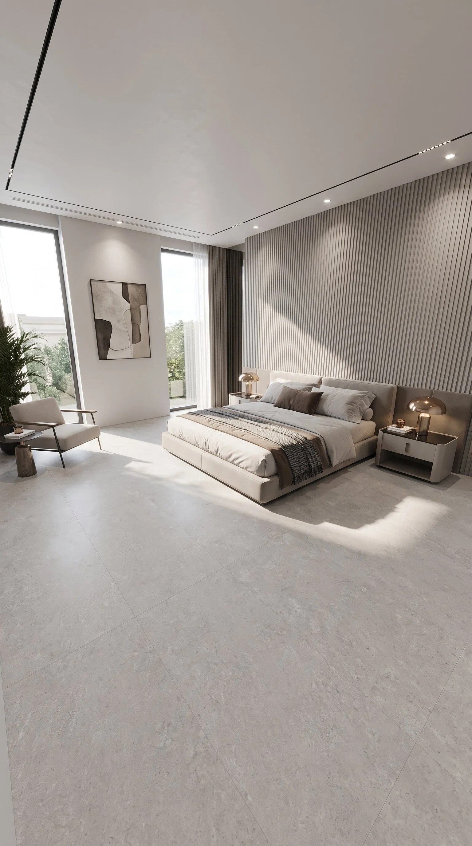 Limestone Ash 4' x 9' Porcelain Slab | CIERO