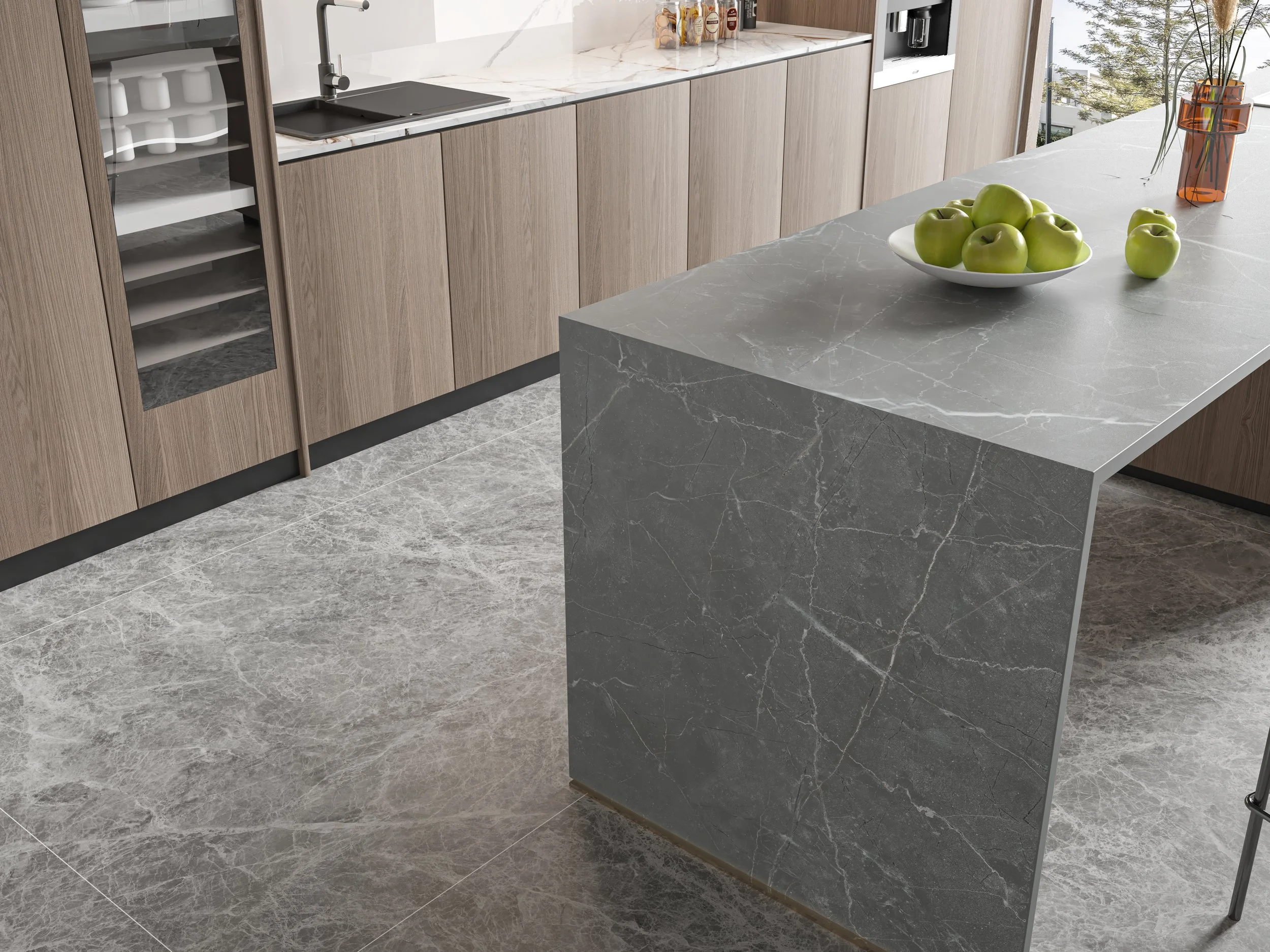 Bosnia Grey 5' x 10' Porcelain Slab | CIERO