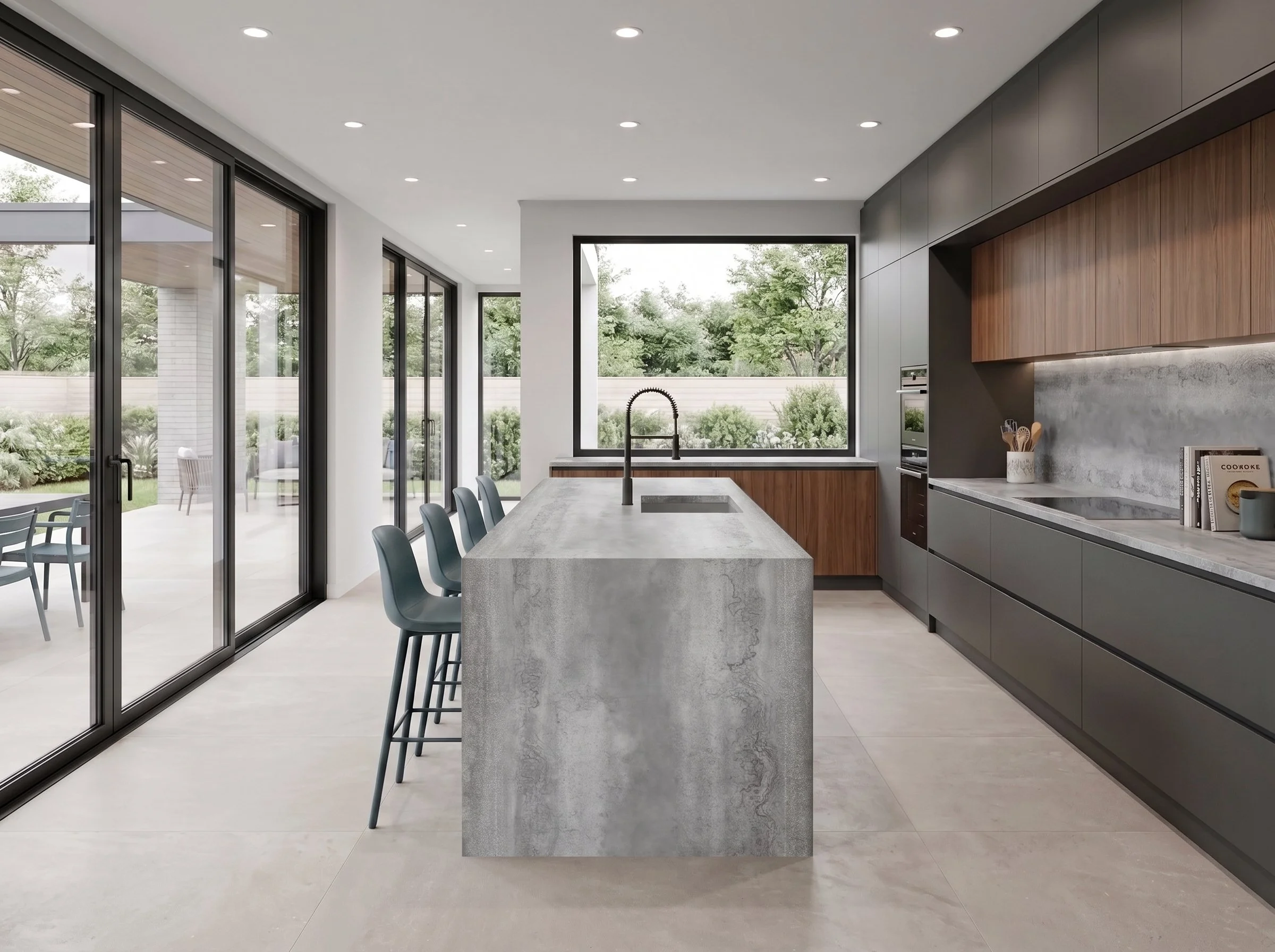 Titanium Silver 5' x 10' Porcelain Slab | CIERO
