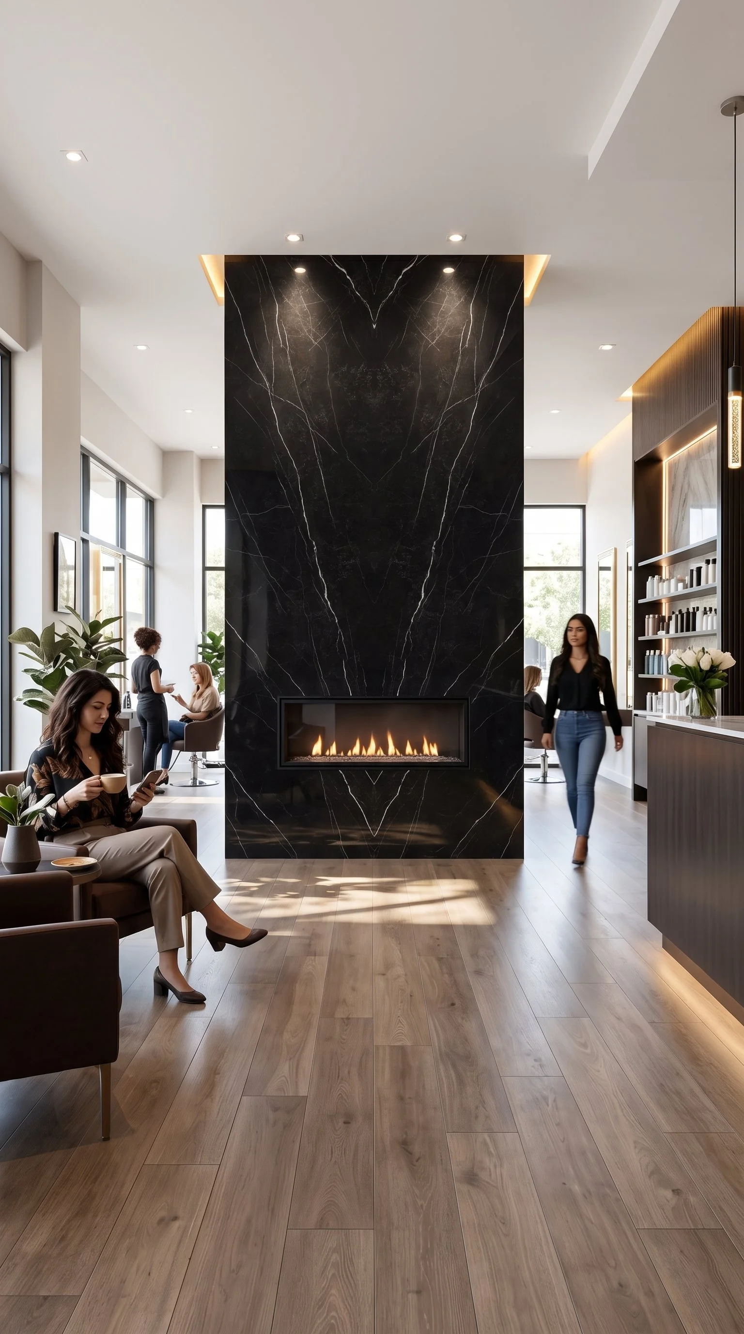 Nero Marquina 5' x 10' Porcelain Slab | CIERO