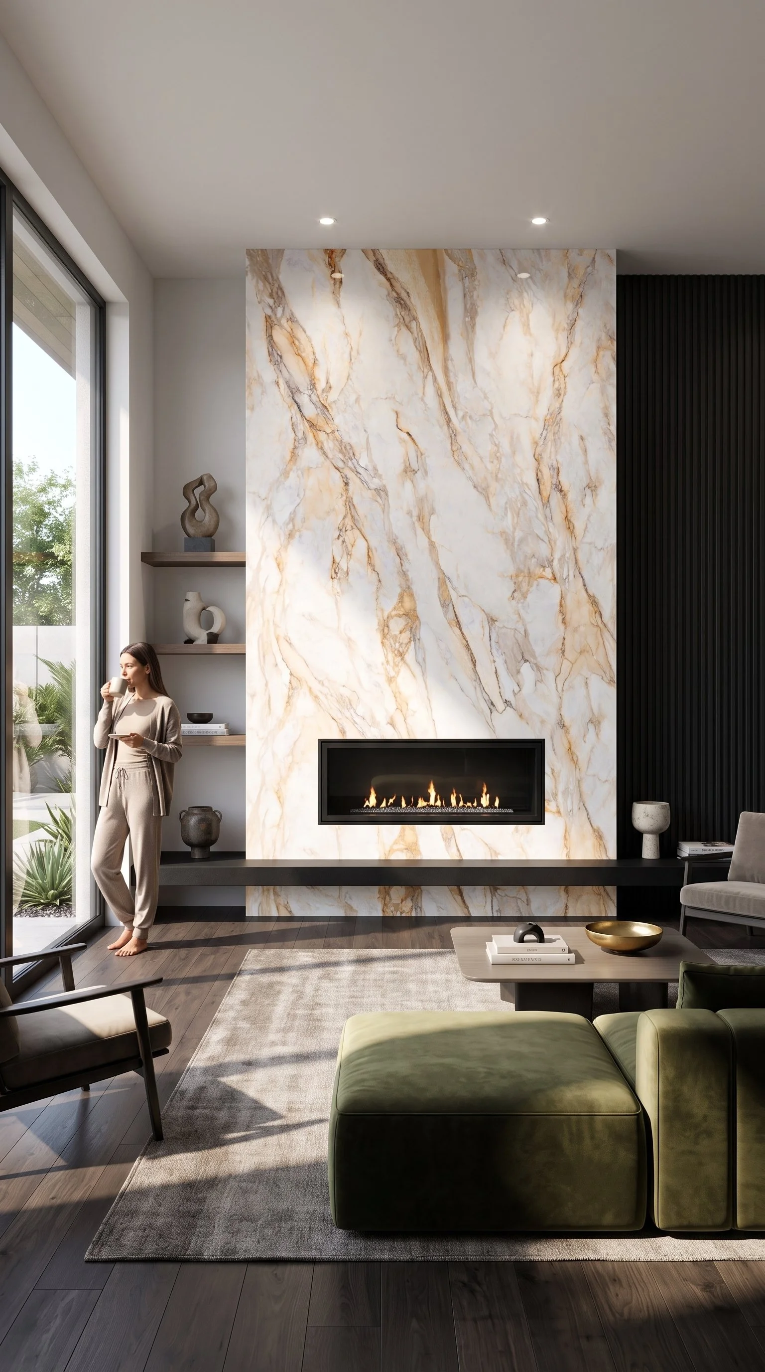 Ardern Gold 5' x 10' Porcelain Slab | CIERO
