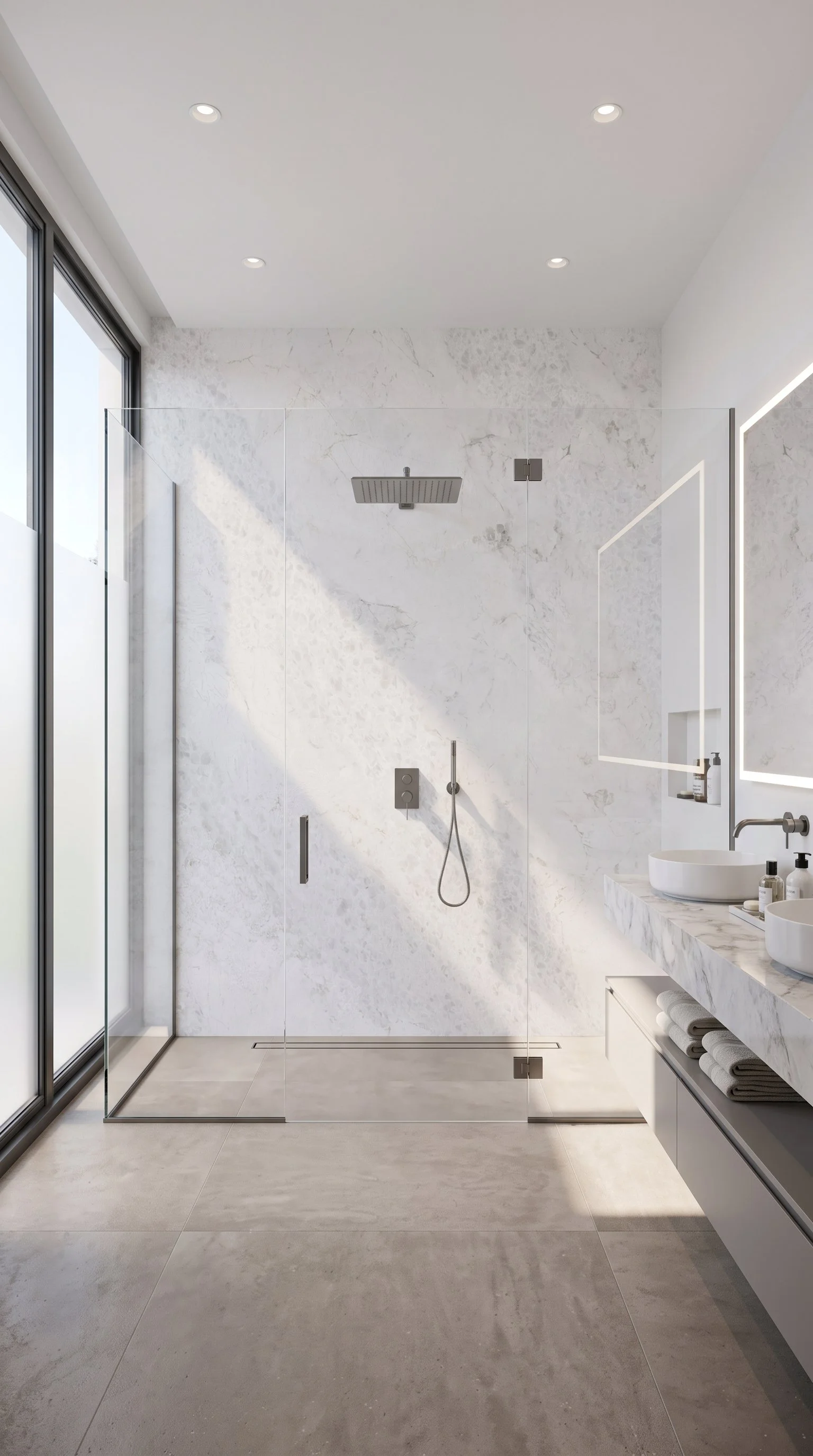 White Crystal 4' x 9' Porcelain Slab | CIERO