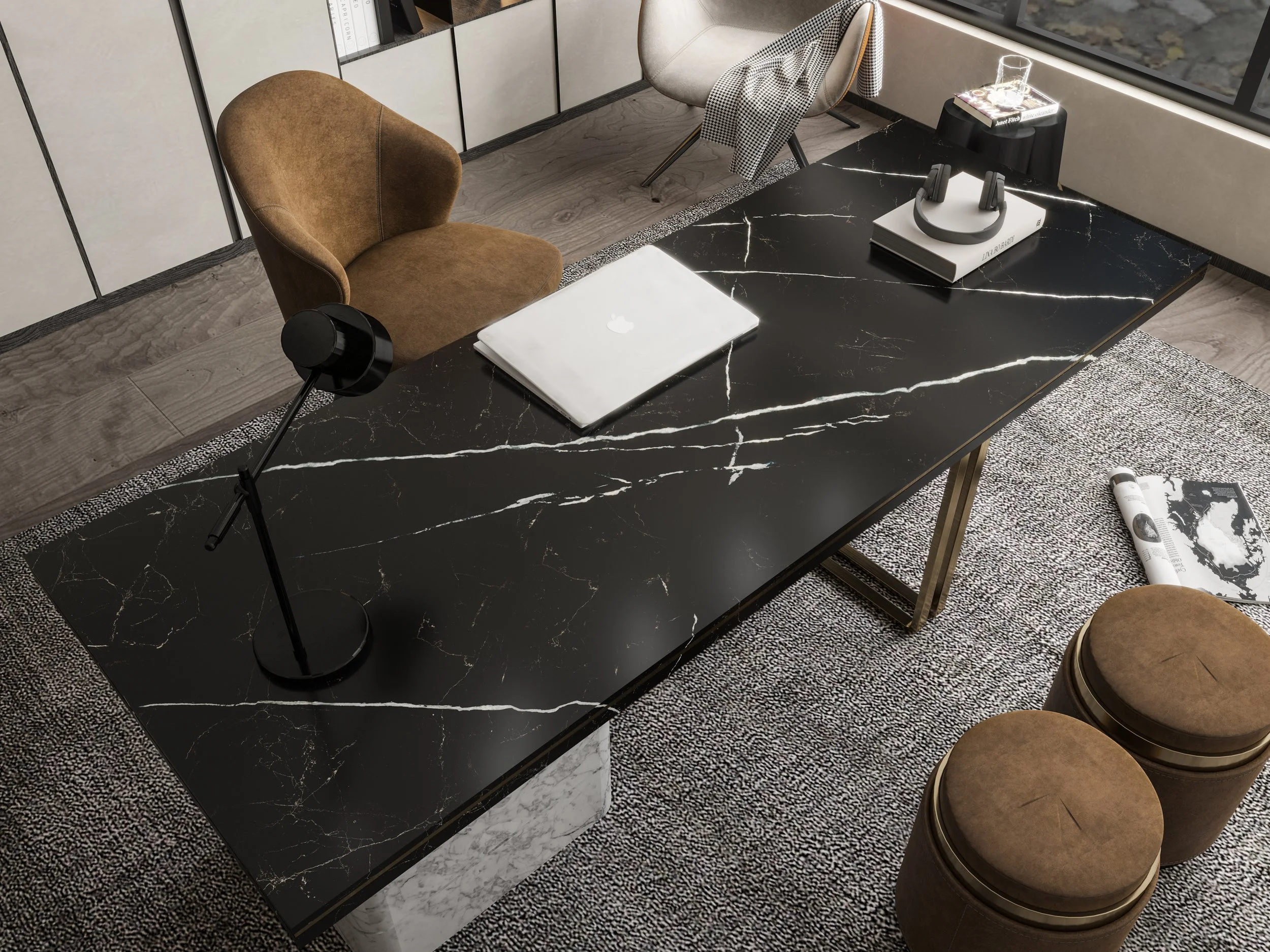 Bulgaria Black 5' x 10' Porcelain Slab | CIERO
