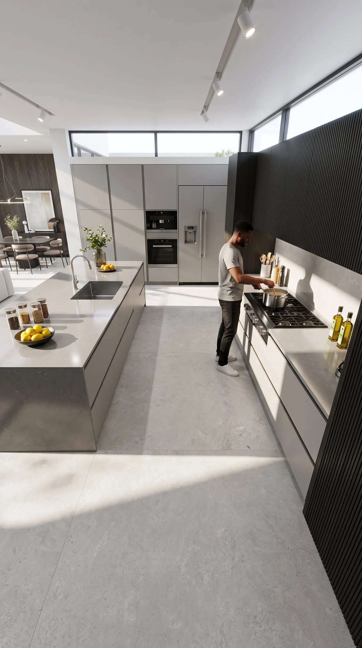 Limestone Ash 4' x 9' Porcelain Slab | CIERO