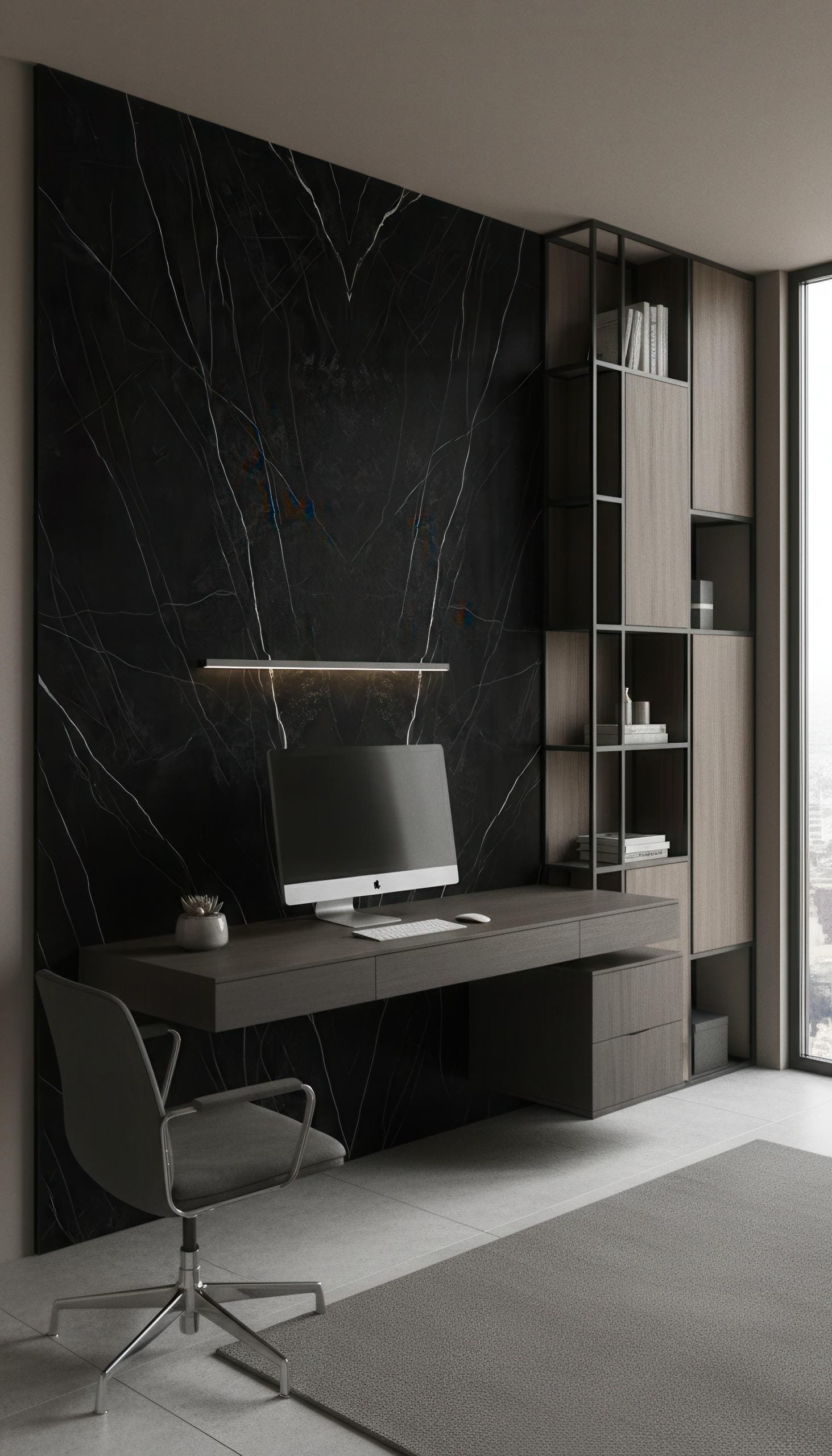 Nero Marquina 5x10 Porcelain Slab | CIERO INC