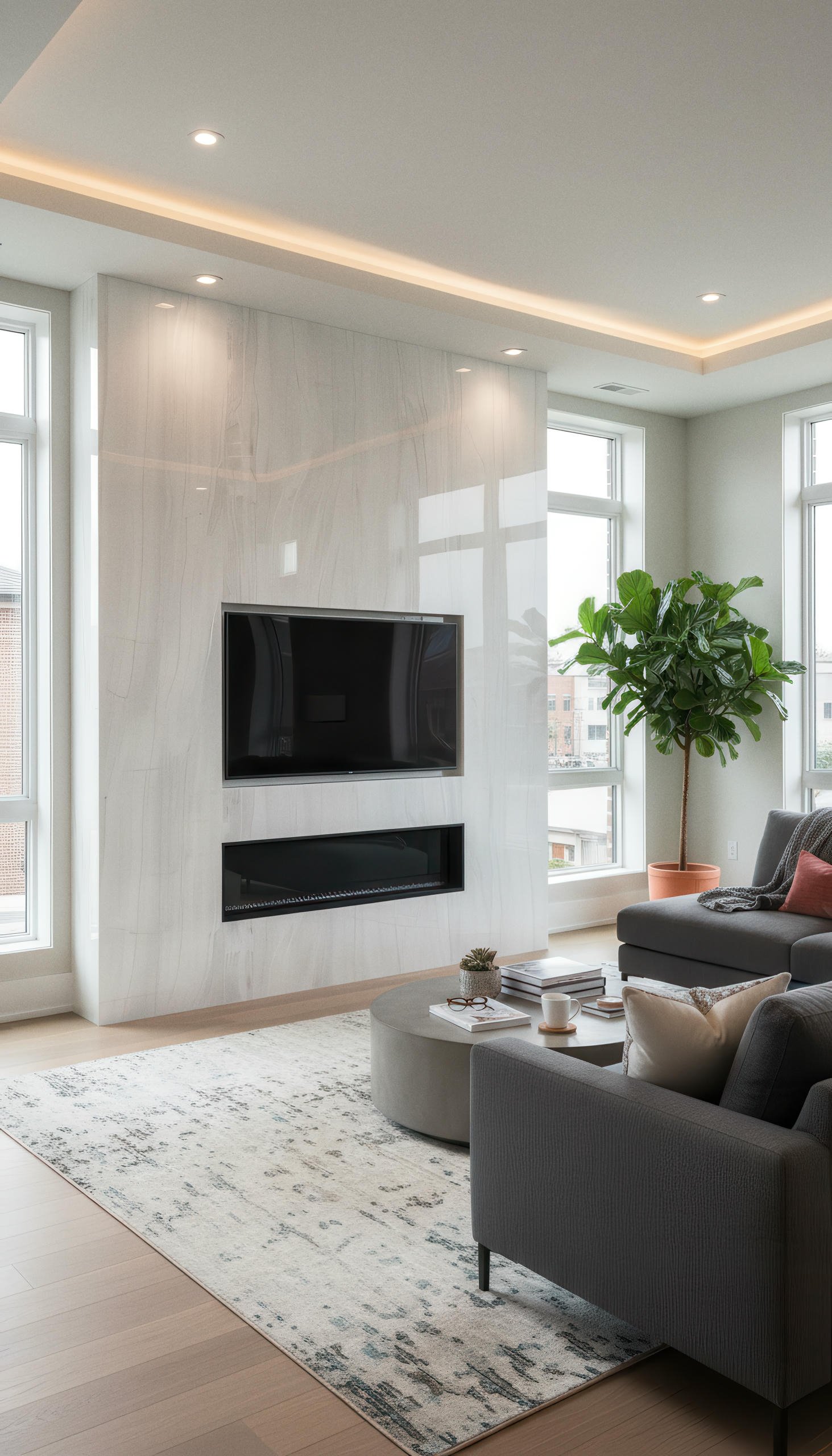 Polaris White 4x9 Porcelain Slab | CIERO INC