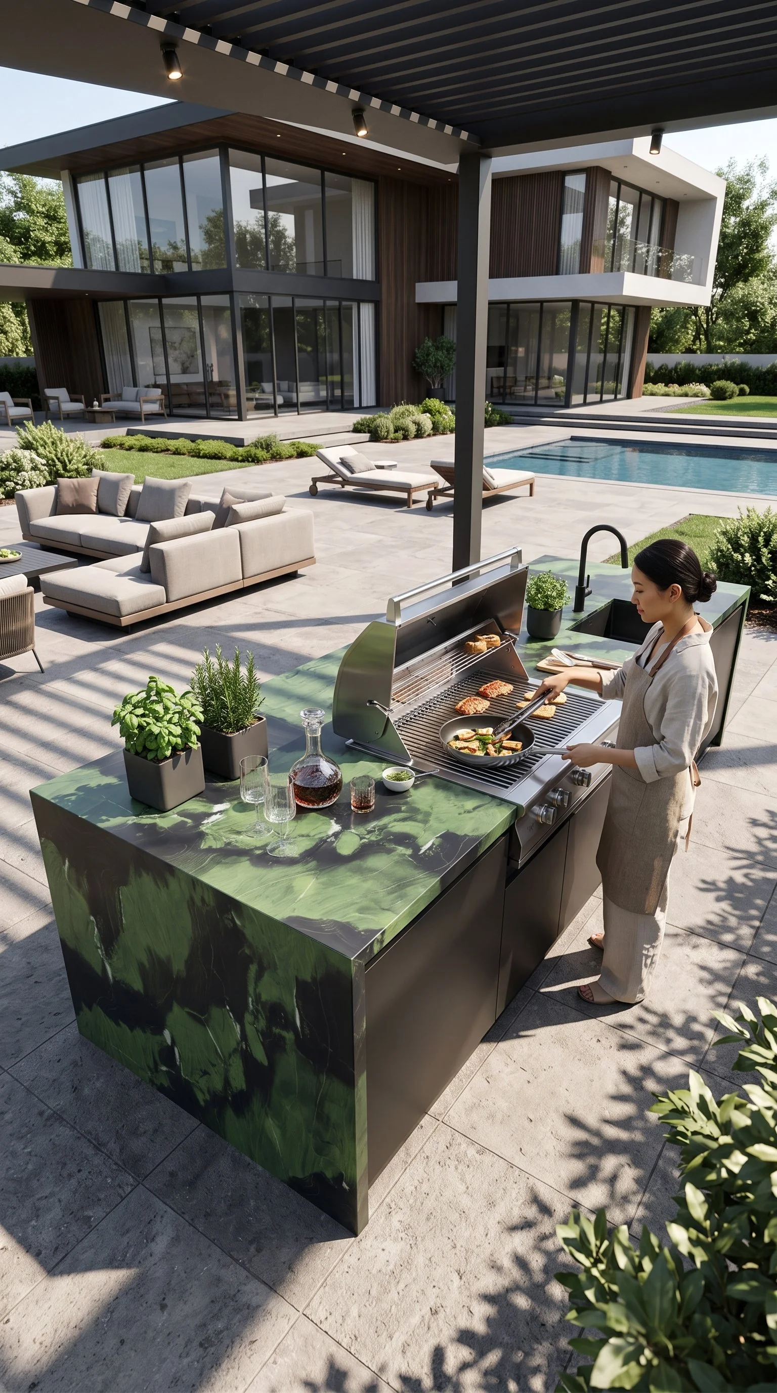 Avocado Green 5' x 10' Porcelain Slab | CIERO