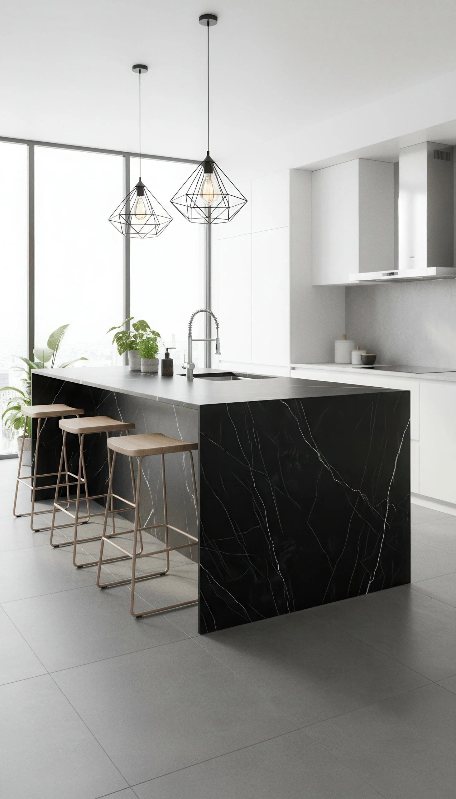 Nero Marquina 5x10 Porcelain Slab | CIERO INC