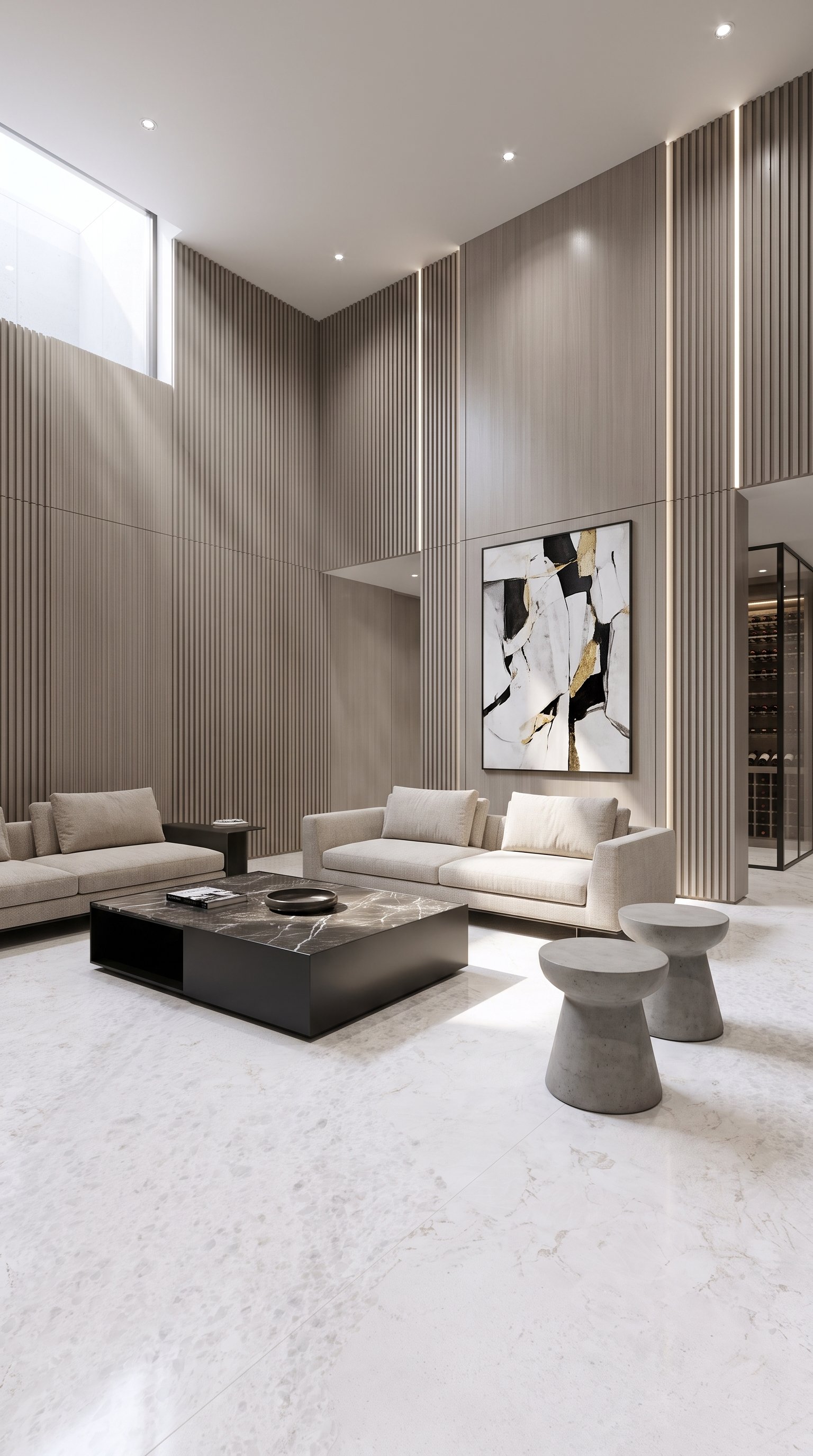 White Crystal 4' x 9' Porcelain Slab | CIERO