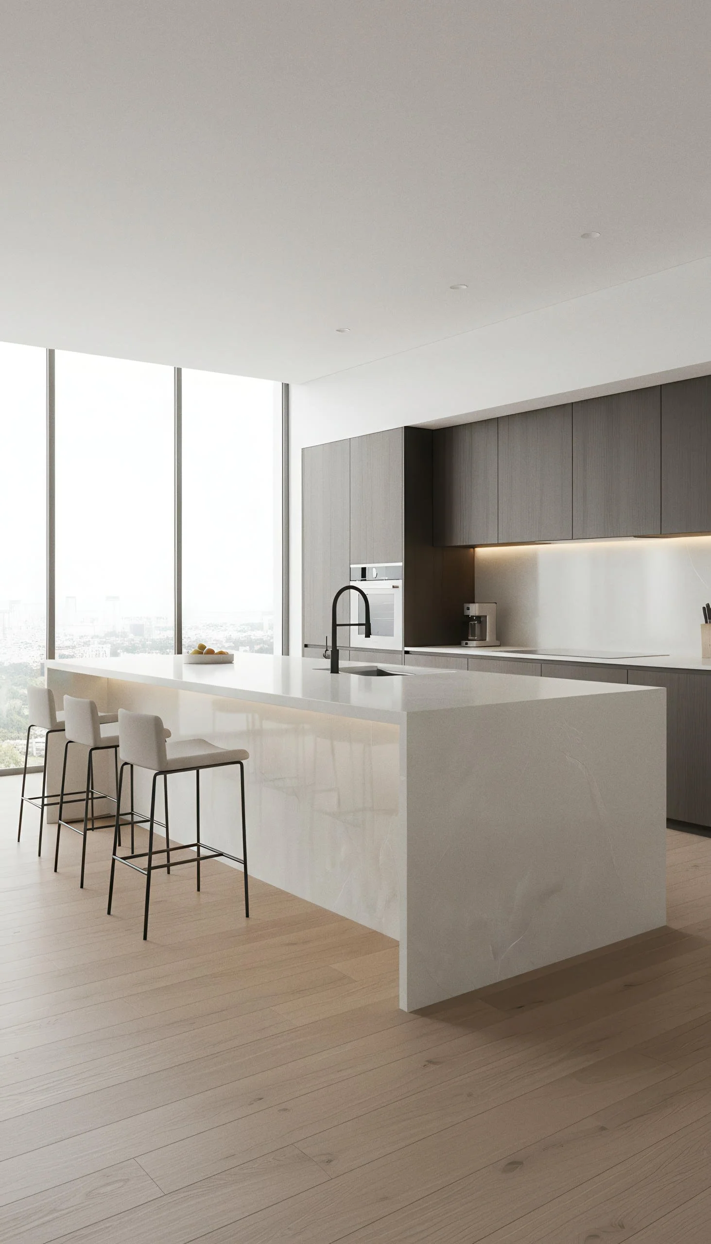 Ivory Limestone 4x9 Porcelain Slab | CIERO