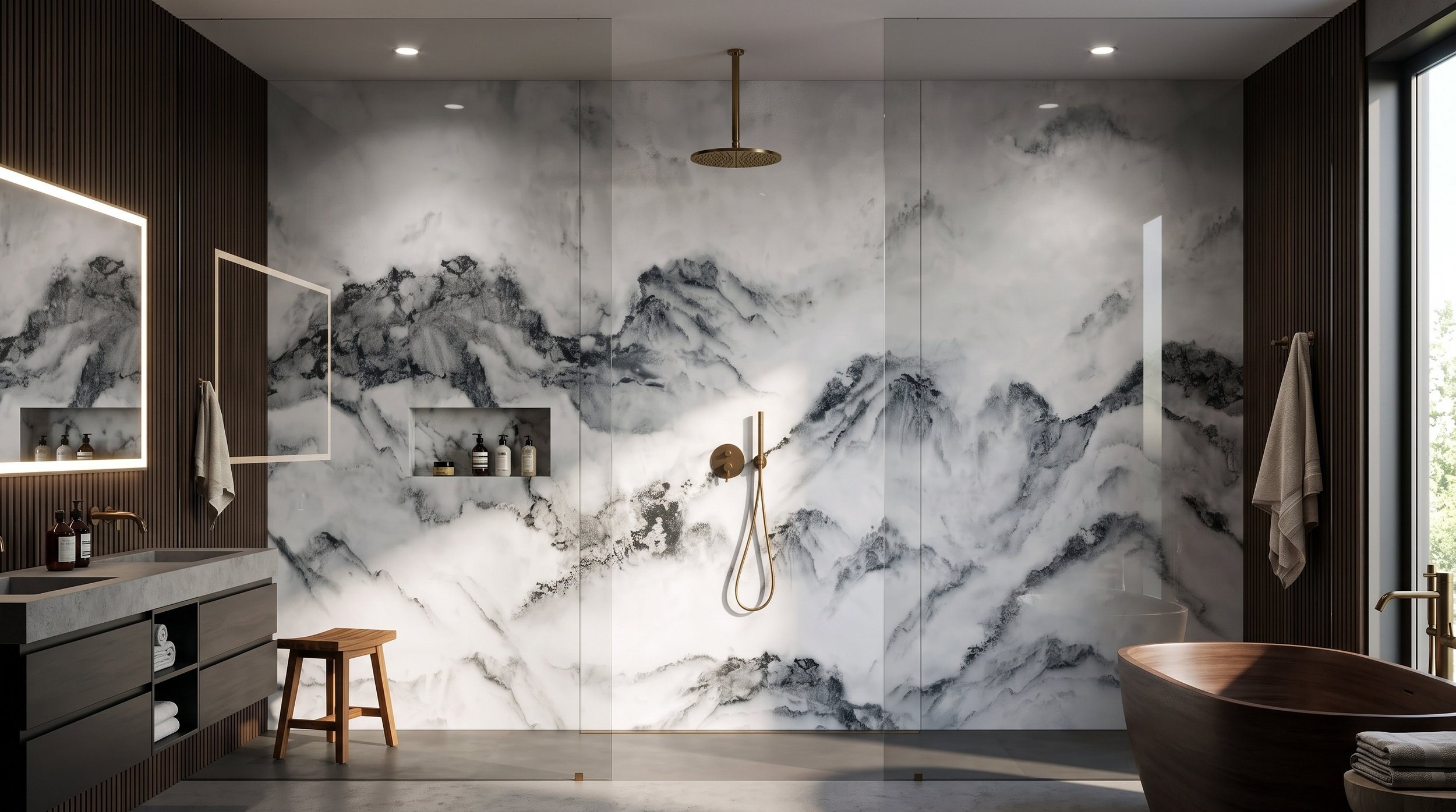 Grey Mountain 4' x 8' Porcelain Slab | CIERO